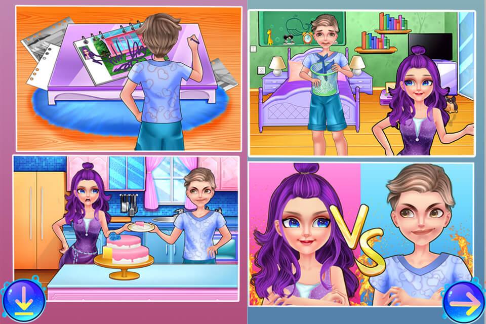 اسکرین شات 2 برنامه Siblings War - Sister Vs Broth