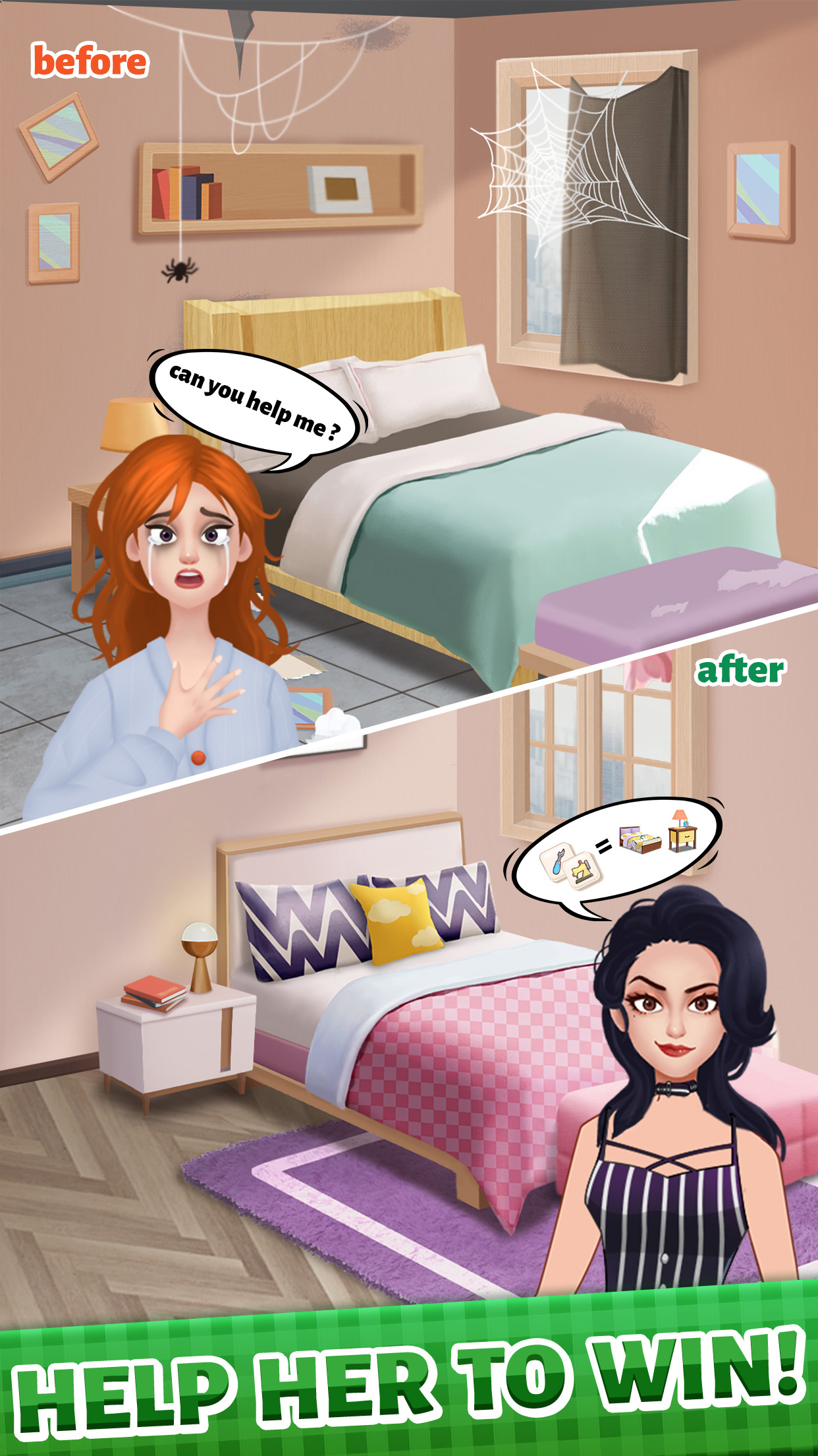 اسکرین شات 2 بازی Fashion Makeover:Match&Stories