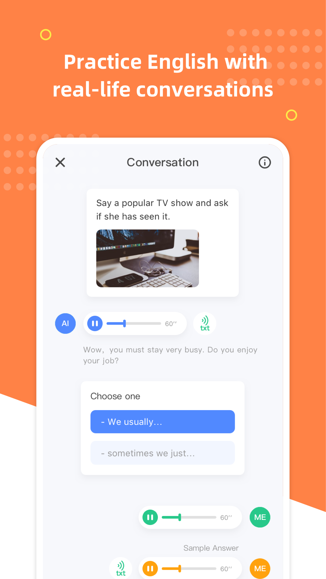 اسکرین شات 2 برنامه HelloTalk English Talk
