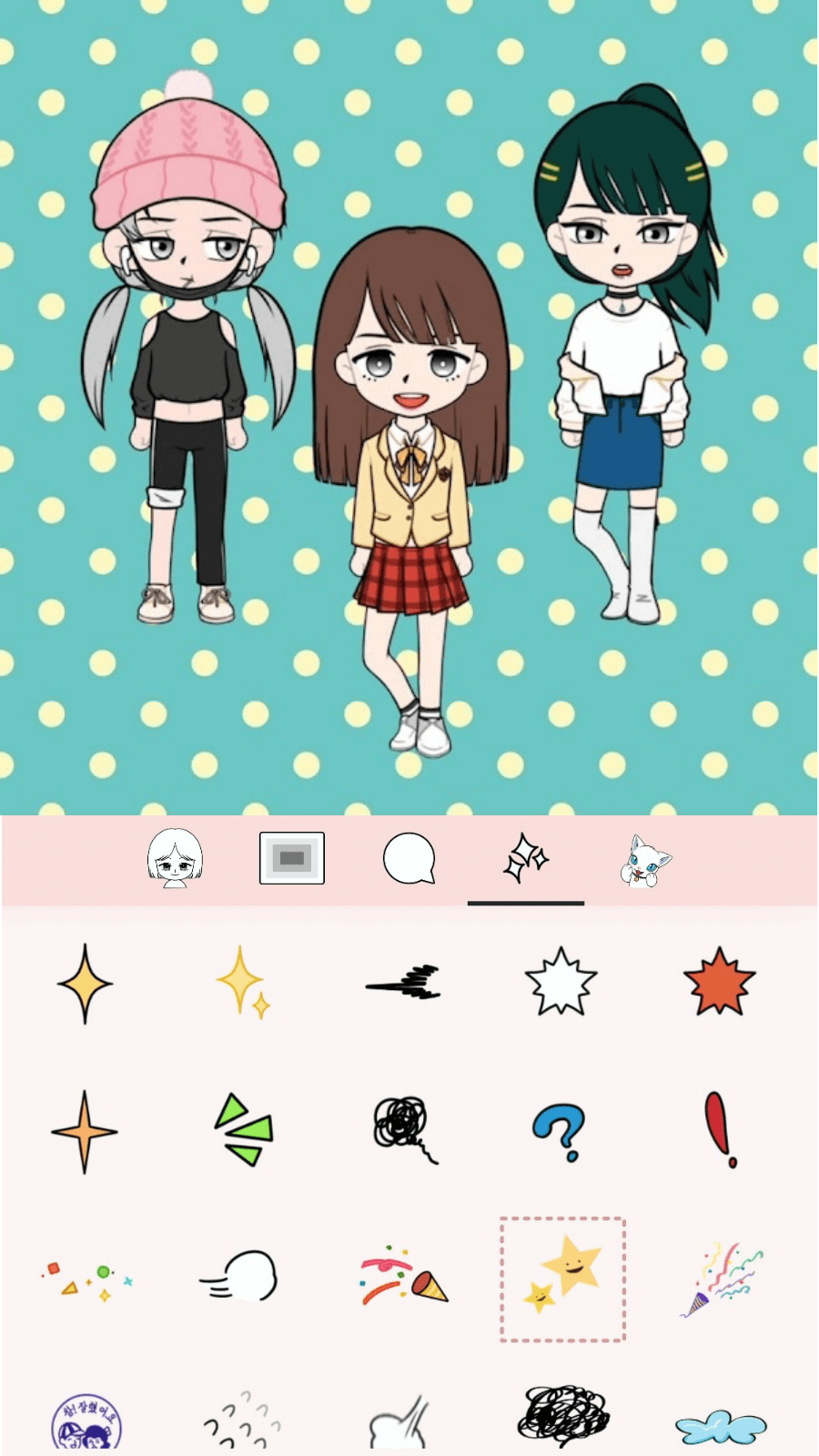 اسکرین شات 8 بازی K-pop Webtoon Character Girls