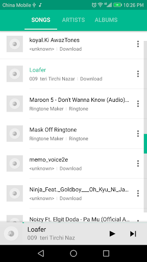 اسکرین شات 1 برنامه Panda Music Player - Ringtone Maker