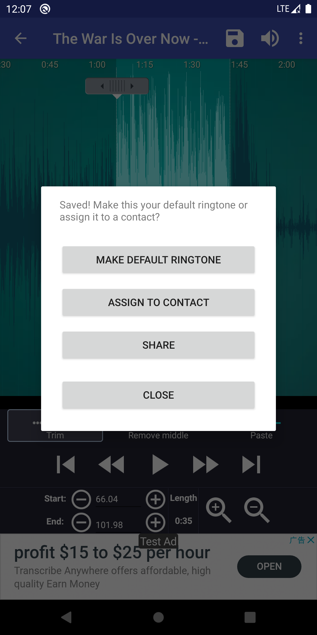 اسکرین شات 5 برنامه Ringtone Maker:create ringtone