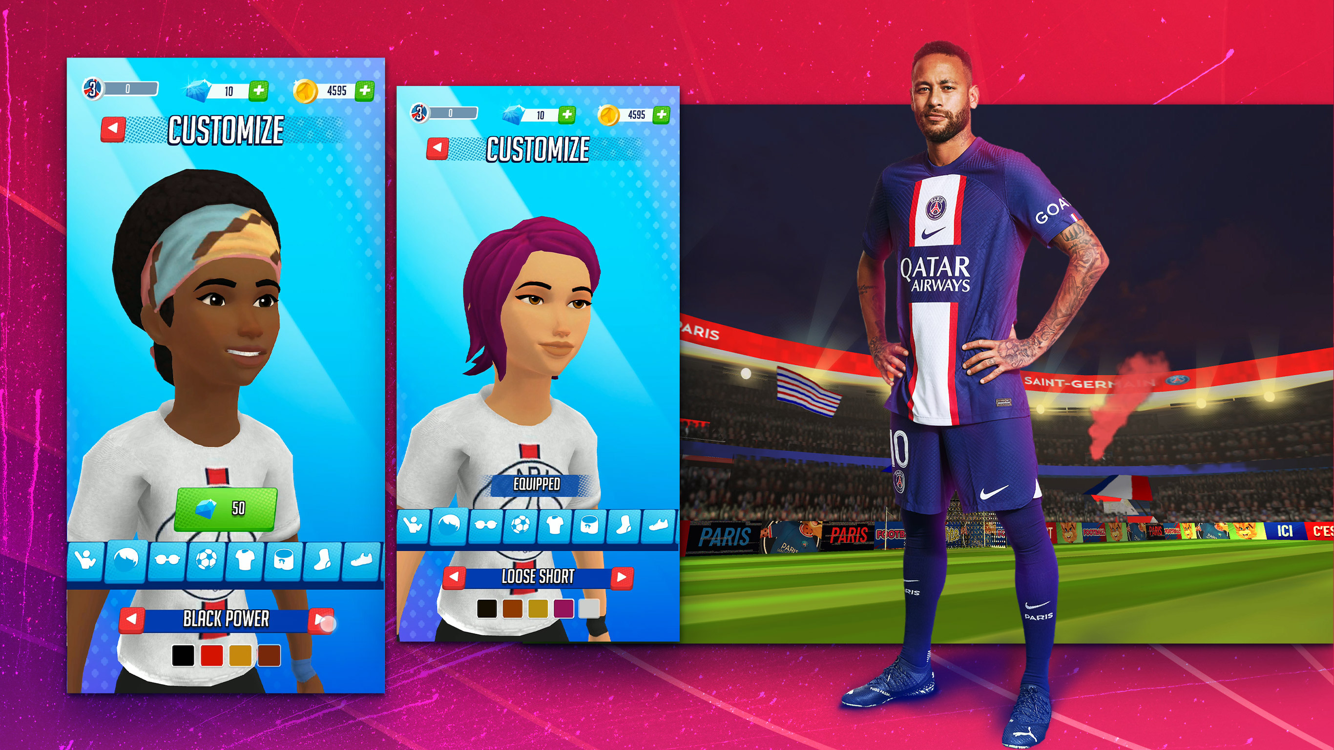 اسکرین شات 3 بازی PSG Soccer Freestyle 2023