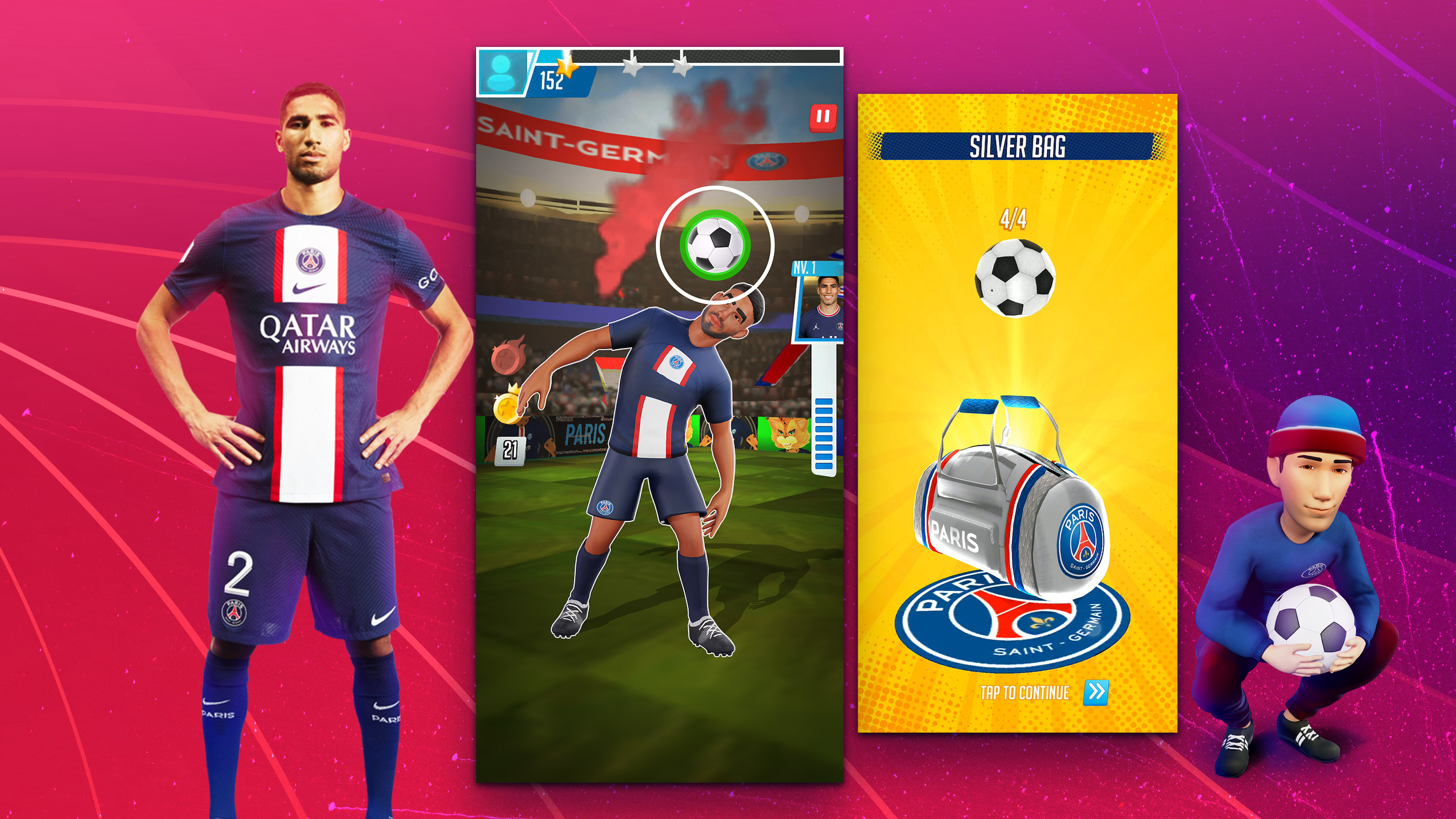 اسکرین شات 5 بازی PSG Soccer Freestyle 2023