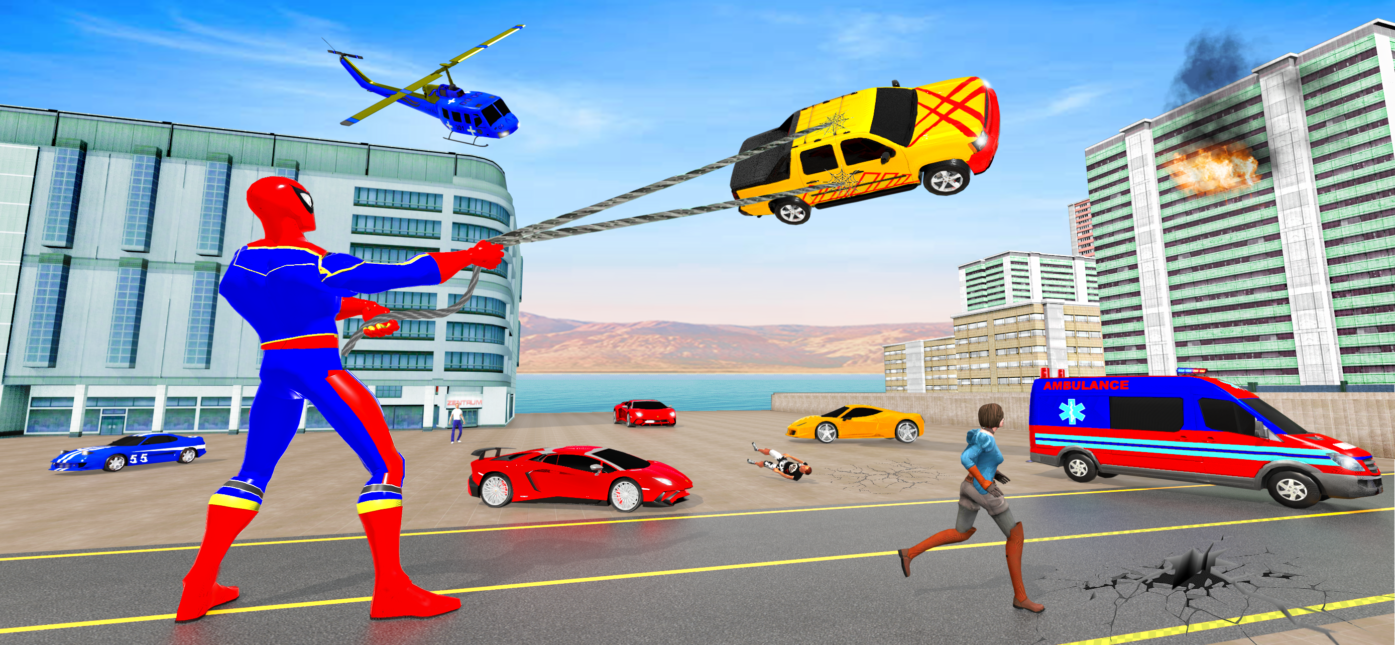 اسکرین شات 3 بازی Speed Superhero Rescue Games