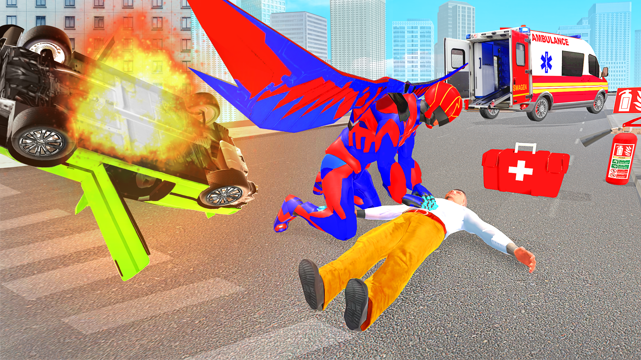 اسکرین شات 4 بازی Speed Superhero Rescue Games