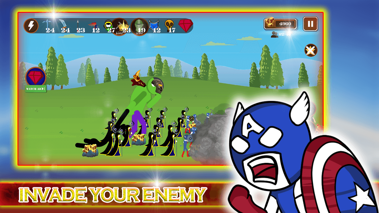 اسکرین شات 5 بازی Hero stick war - stickman fight battle 2021