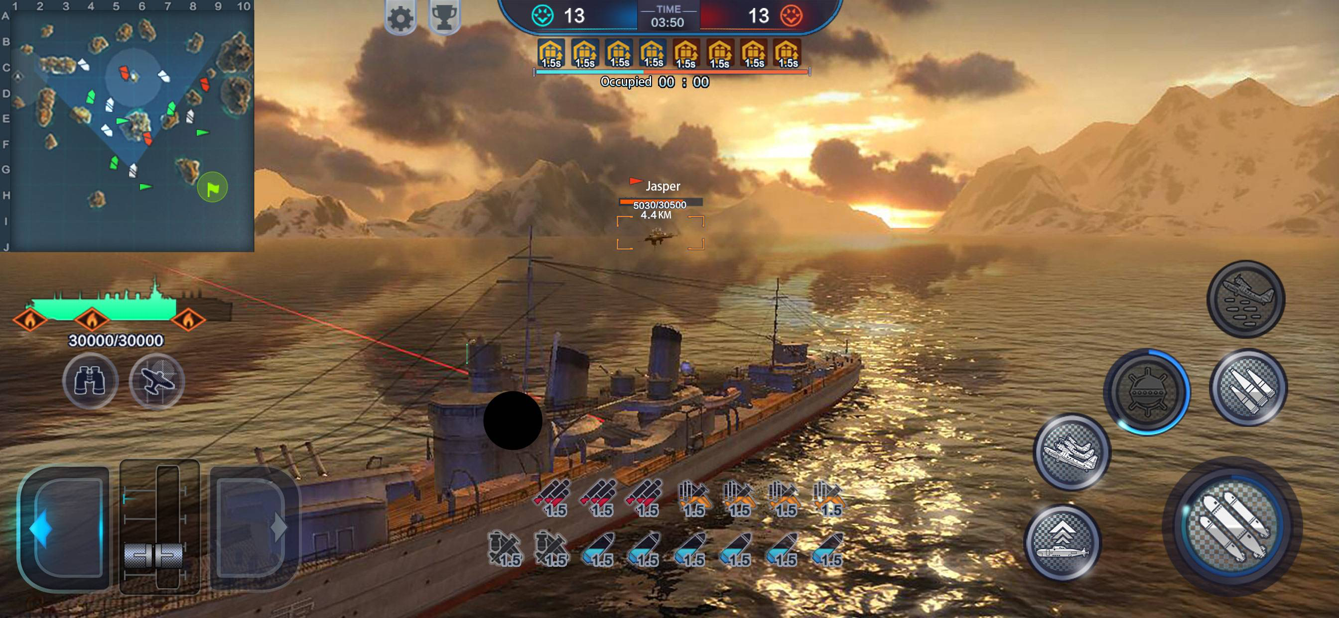 اسکرین شات 3 بازی King of Warship: 10v10