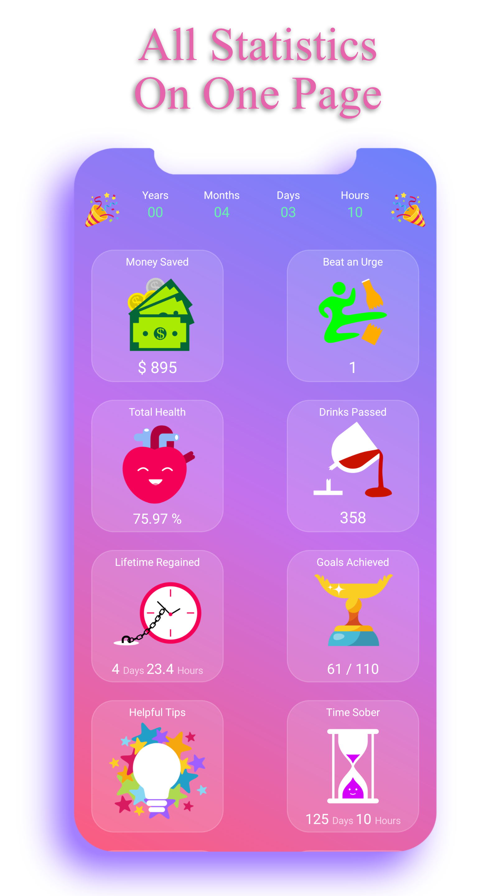 اسکرین شات 1 برنامه Sobriety Counter - EasyQuit
