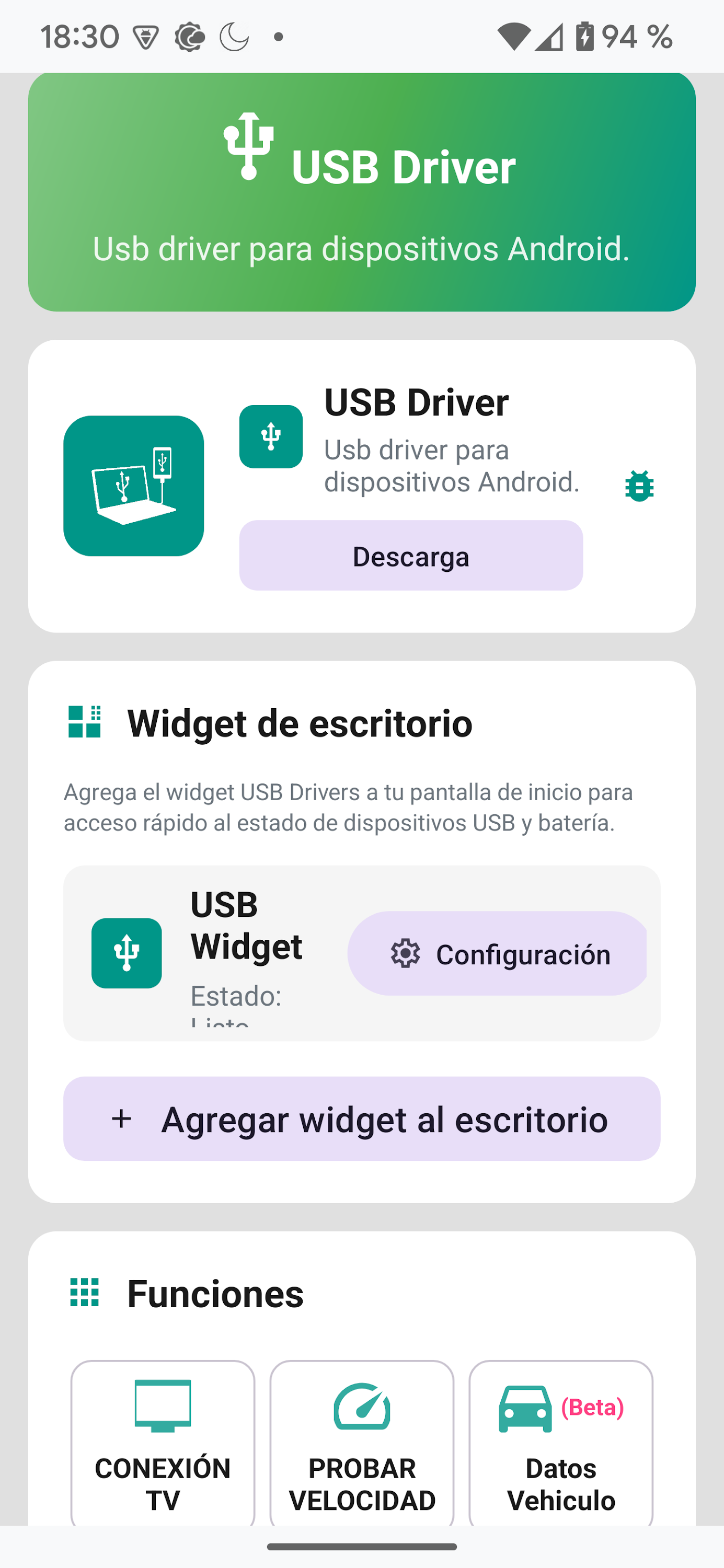 اسکرین شات 1 برنامه USB Driver for Android Devices
