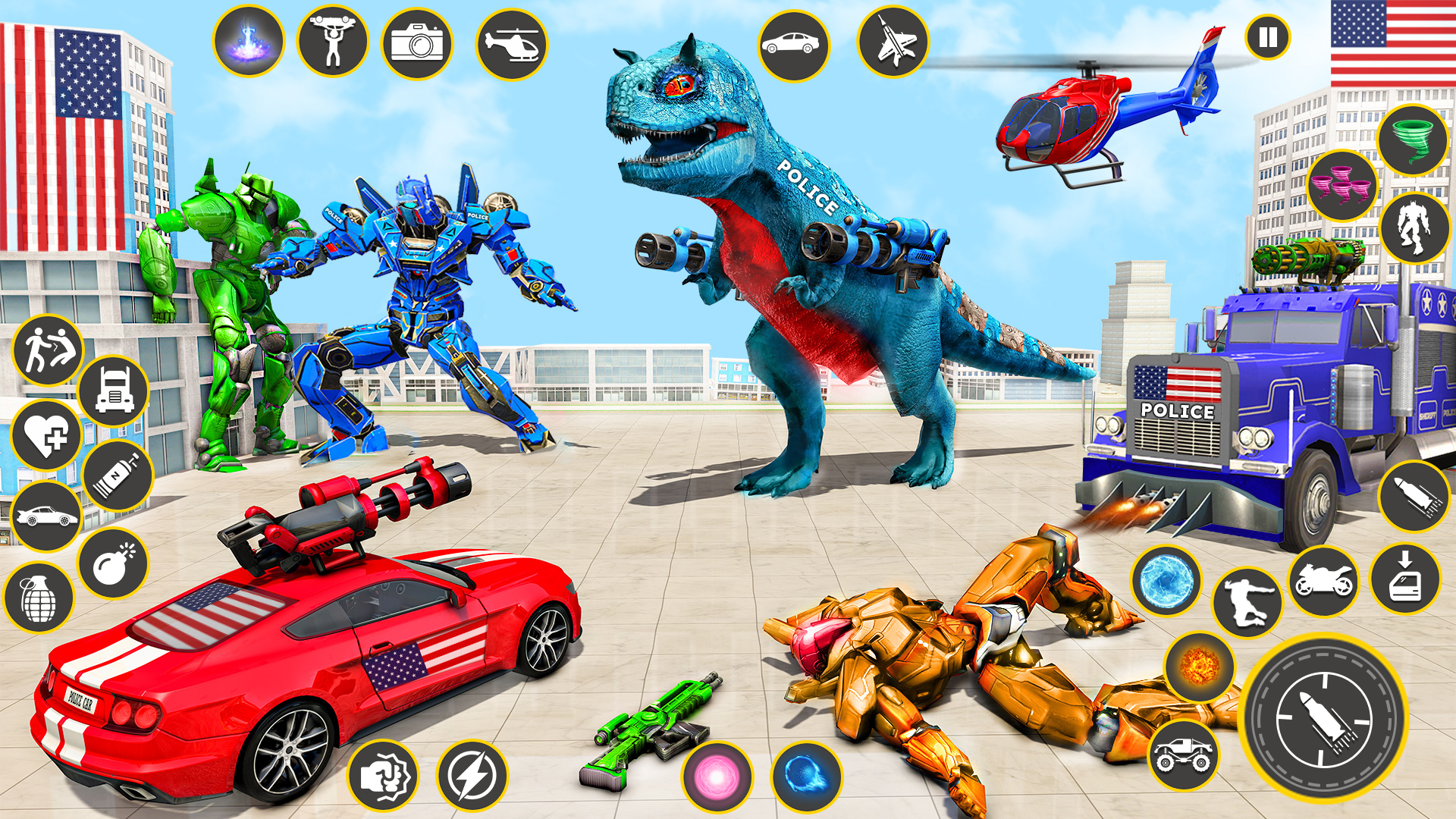 اسکرین شات 4 بازی Police Truck Robot Car Game 3D