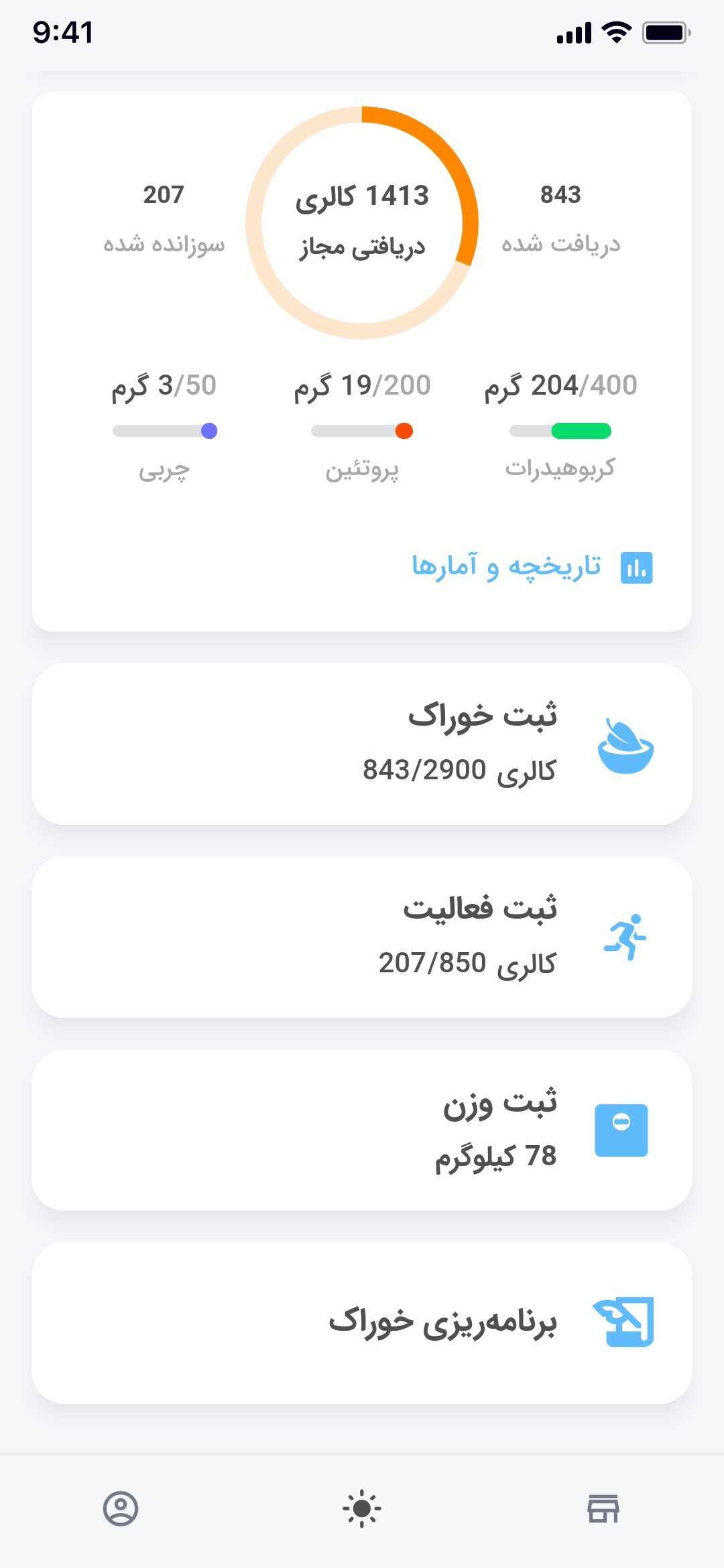 اسکرین شات 6 برنامه کالریا: برنامه‌ریزی، خرید و آشپزی