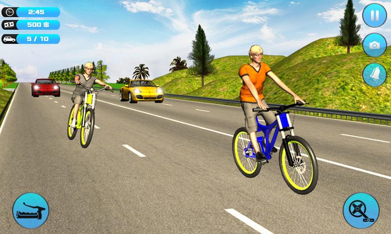 اسکرین شات 1 بازی Bicycle Rider Traffic Race 17