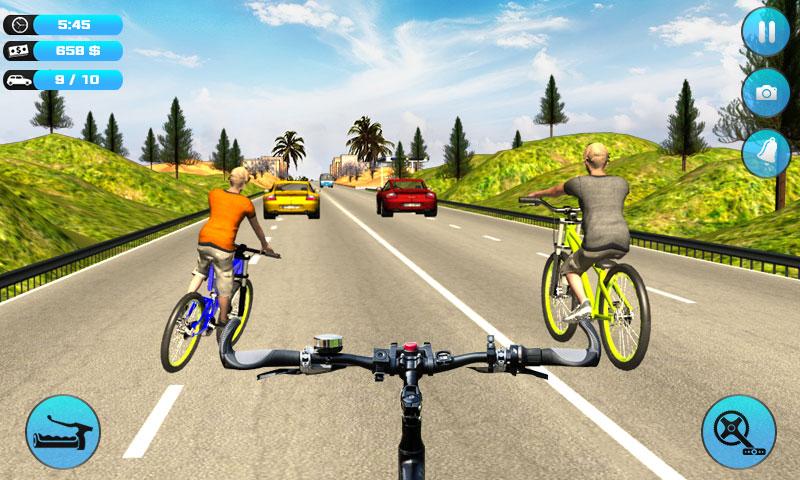 اسکرین شات 3 بازی Bicycle Rider Traffic Race 17
