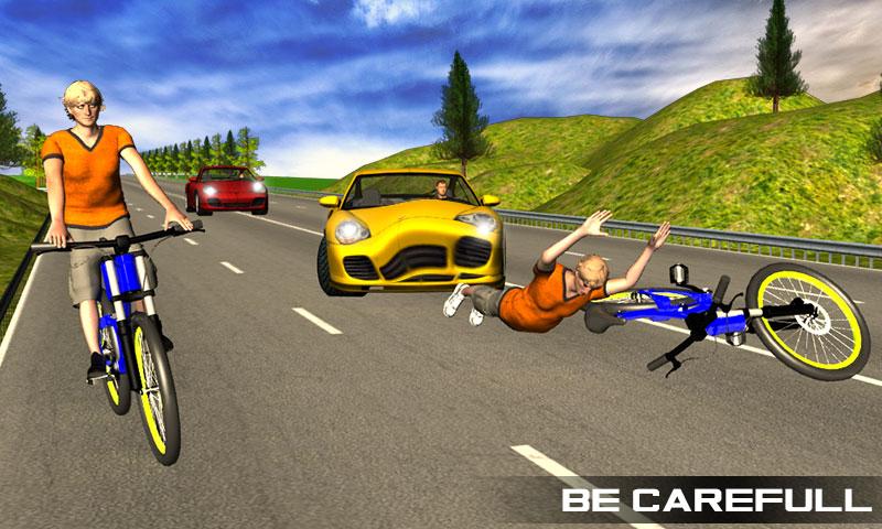 اسکرین شات 2 بازی Bicycle Rider Traffic Race 17