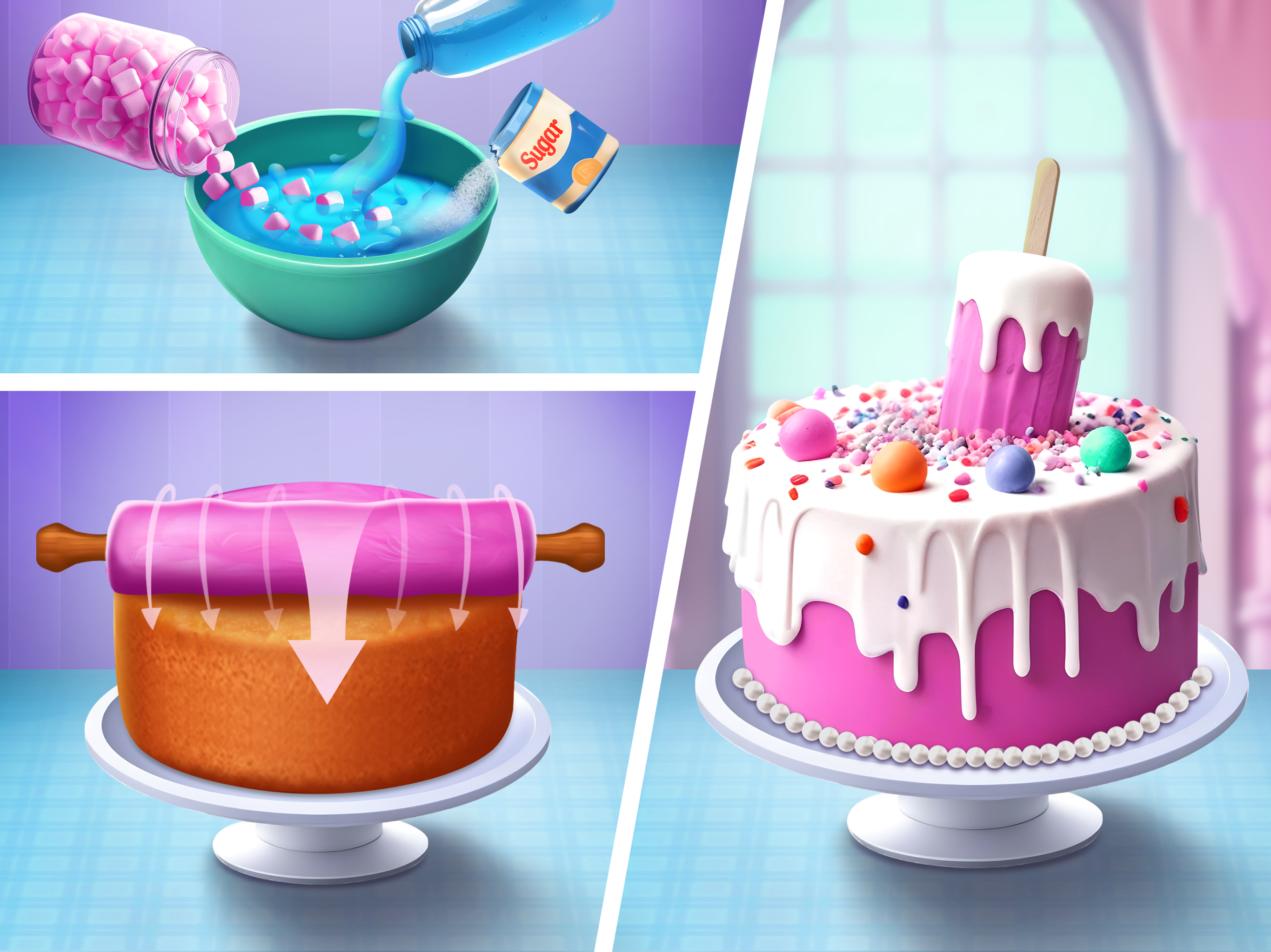 اسکرین شات 3 بازی Cake Maker DIY: Bake Cakes