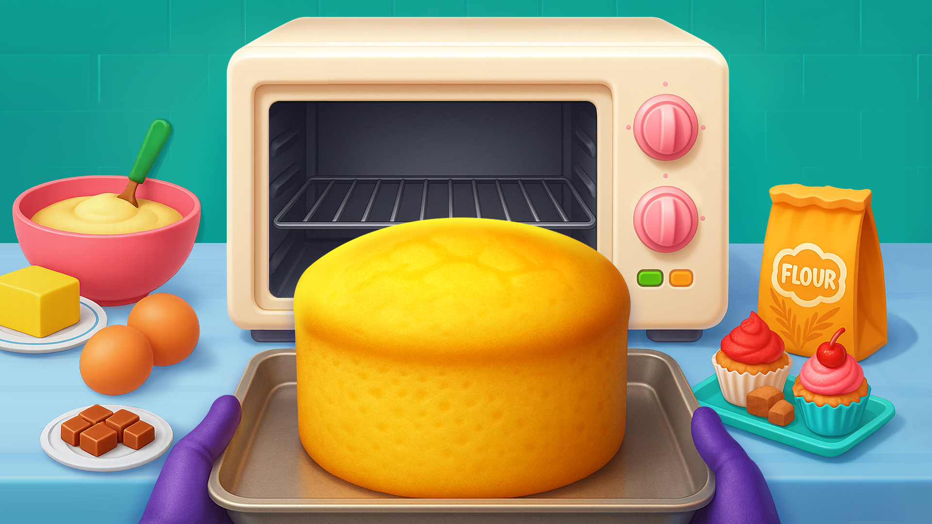 اسکرین شات 2 بازی Cake Maker DIY: Baking Games