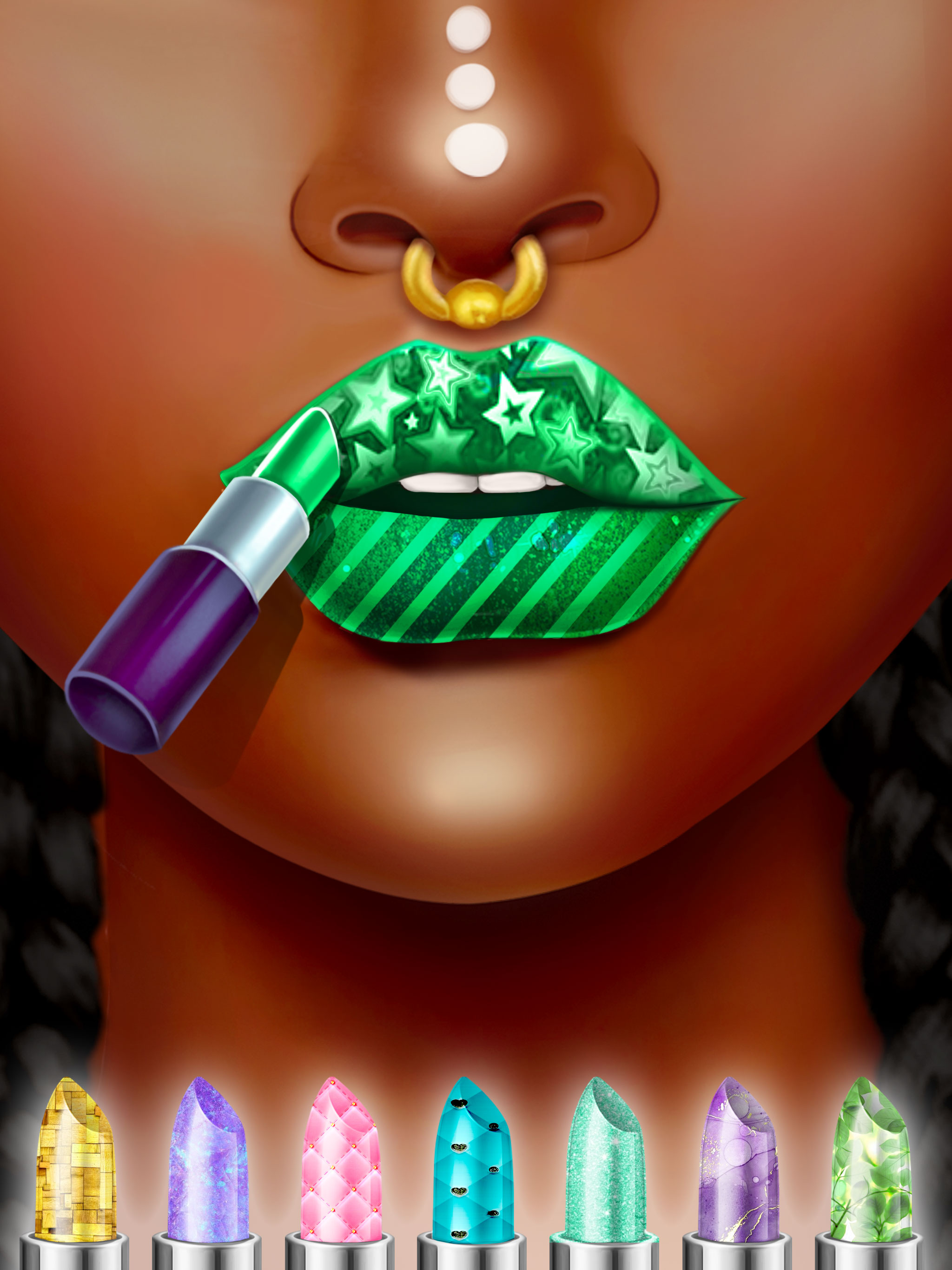 اسکرین شات 8 بازی Lip Art DIY Makeover Games