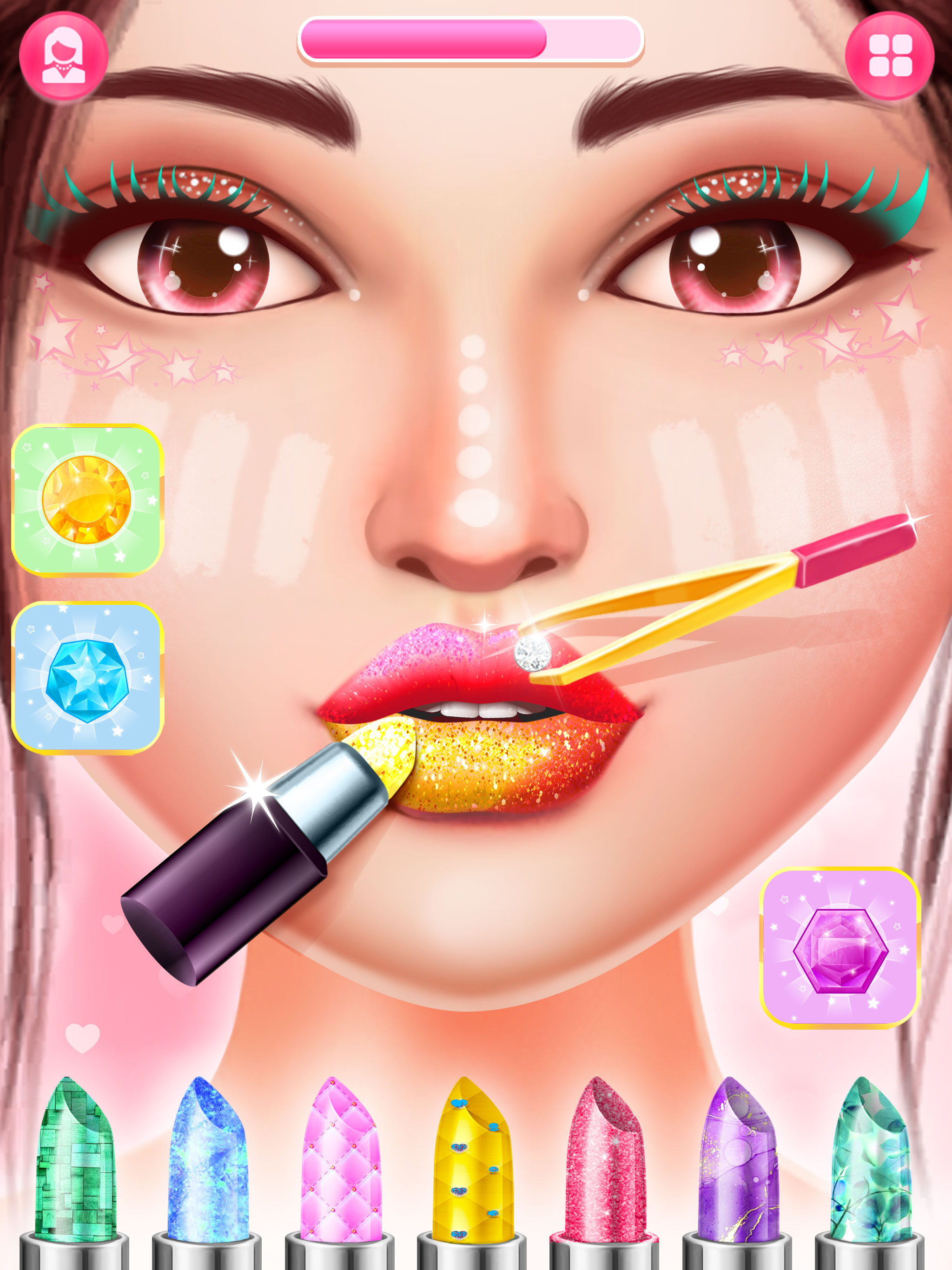 اسکرین شات 3 بازی Lip Art DIY Makeover Games