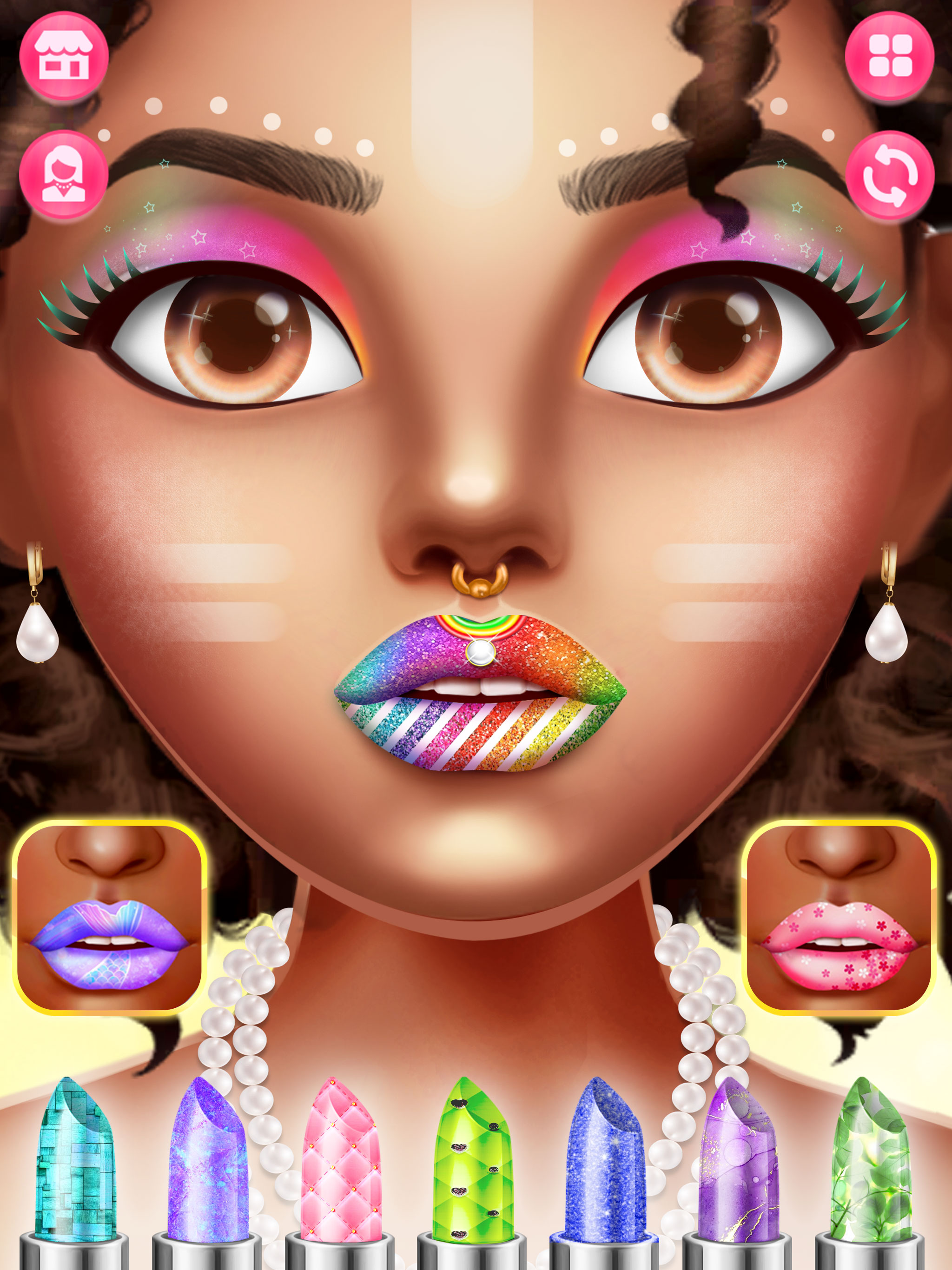 اسکرین شات 4 بازی Lip Art DIY Makeover Games