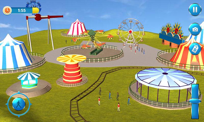 اسکرین شات 3 بازی Theme Park Fun Swings Ride