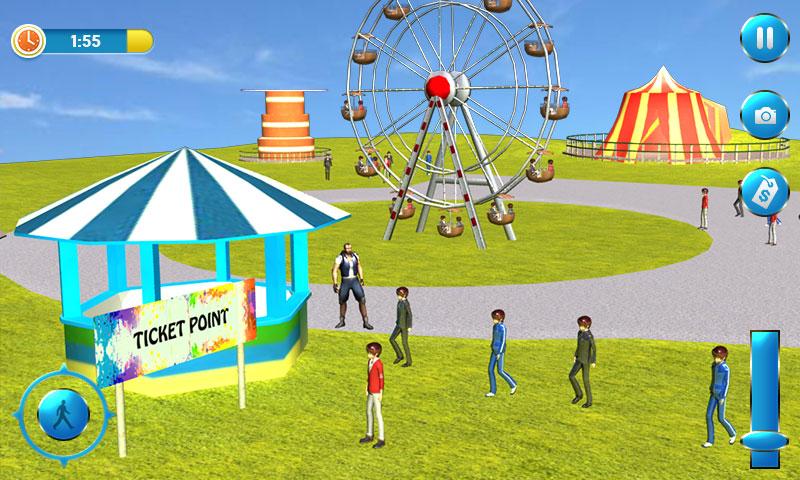 اسکرین شات 4 بازی Theme Park Fun Swings Ride