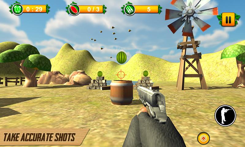 اسکرین شات 1 بازی Shoot The Watermelon
