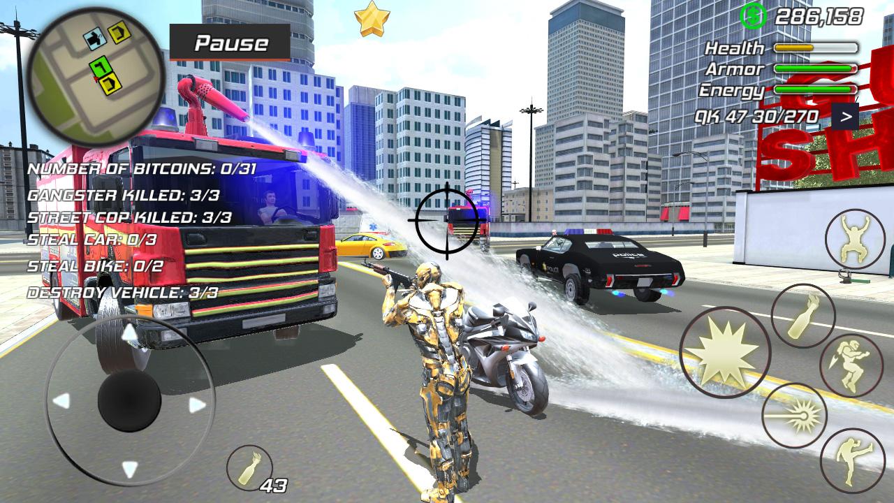 اسکرین شات 8 بازی Super Crime Iron Hero Robot