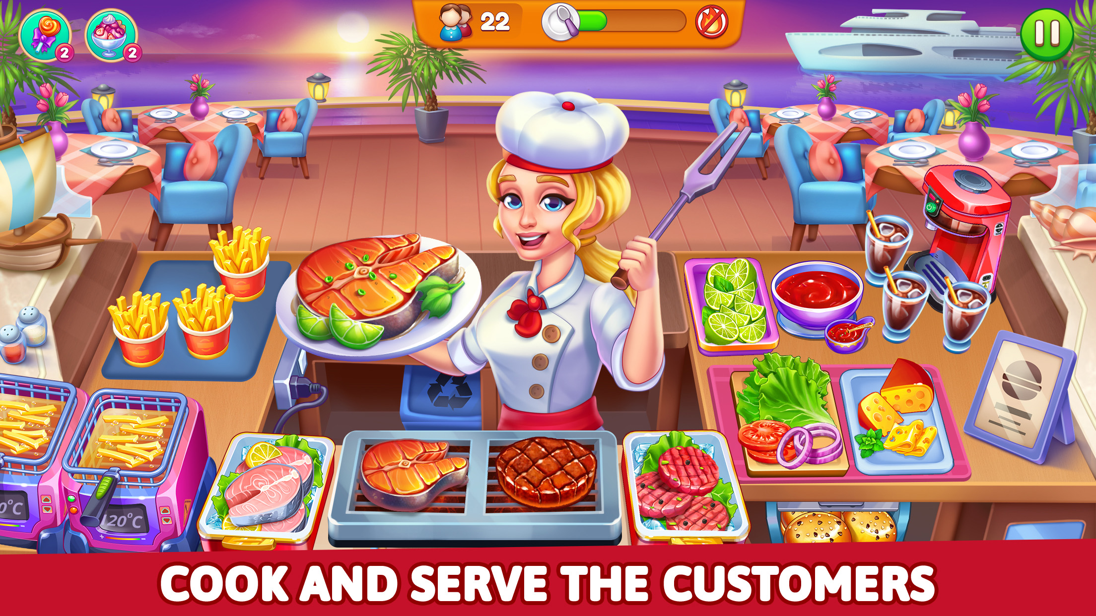 اسکرین شات 3 بازی Cooking Restaurant Food Games