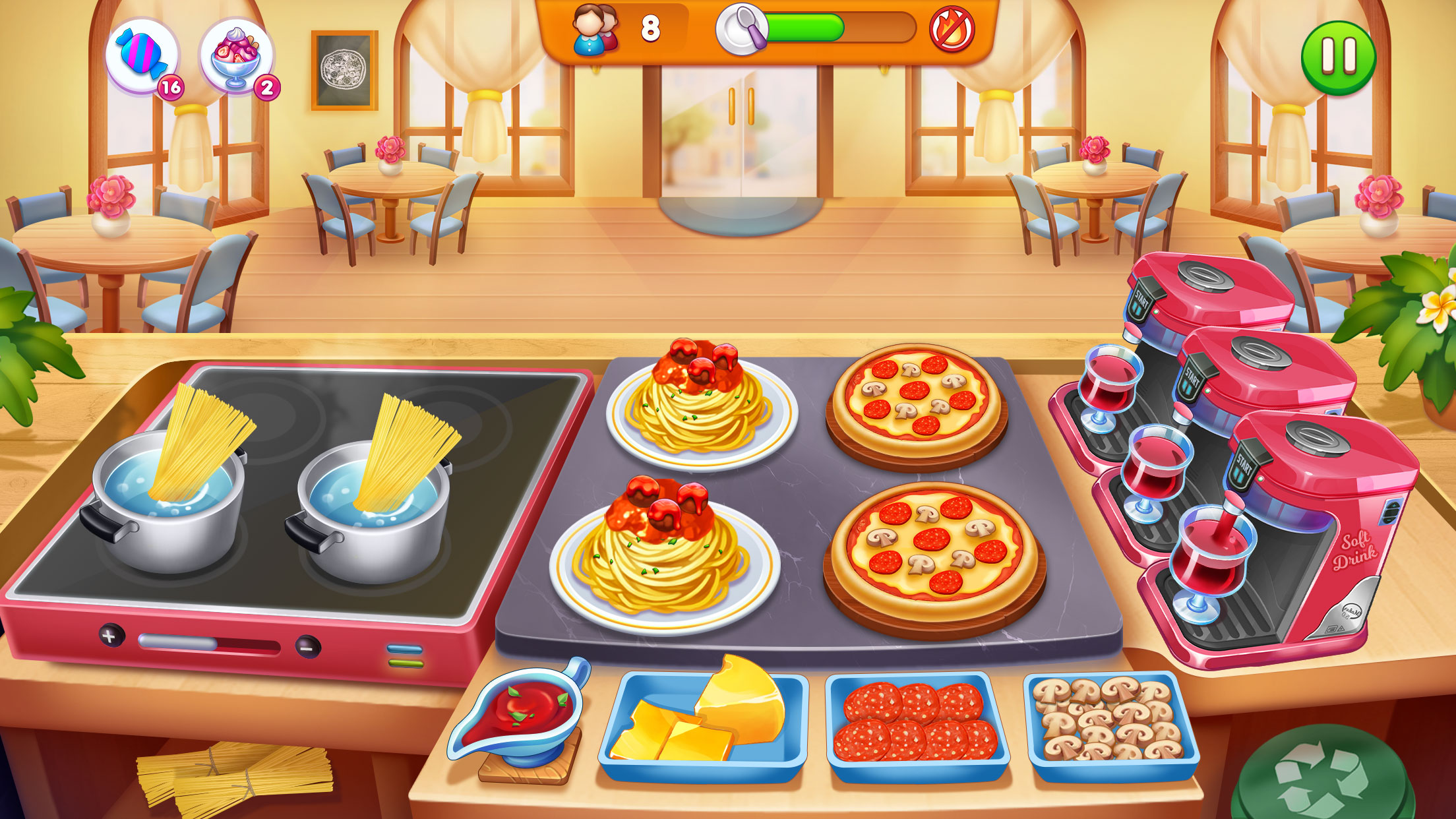 اسکرین شات 2 بازی Cooking Restaurant Food Games