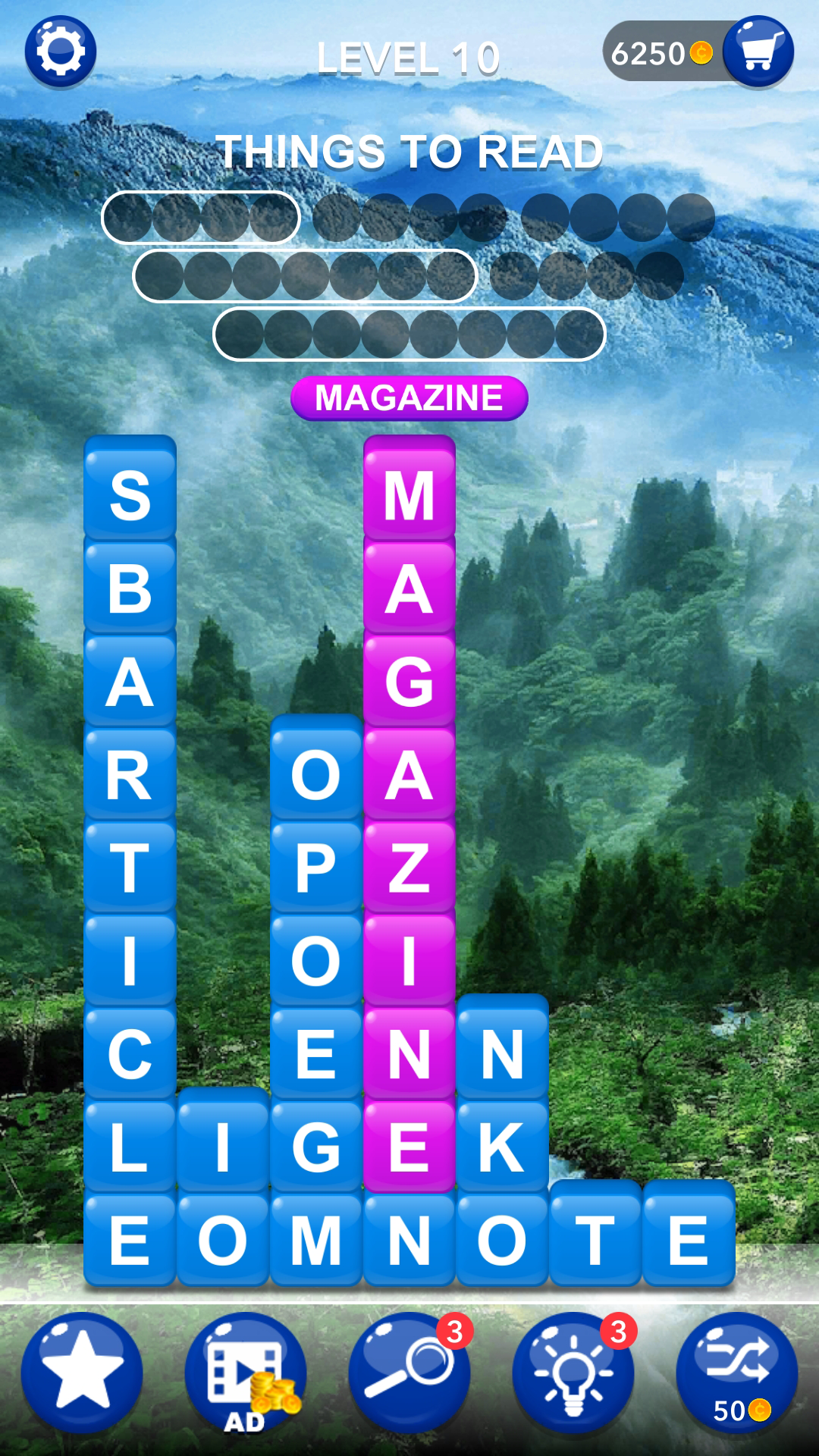 اسکرین شات 2 بازی Word Tiles :Hidden Word Search