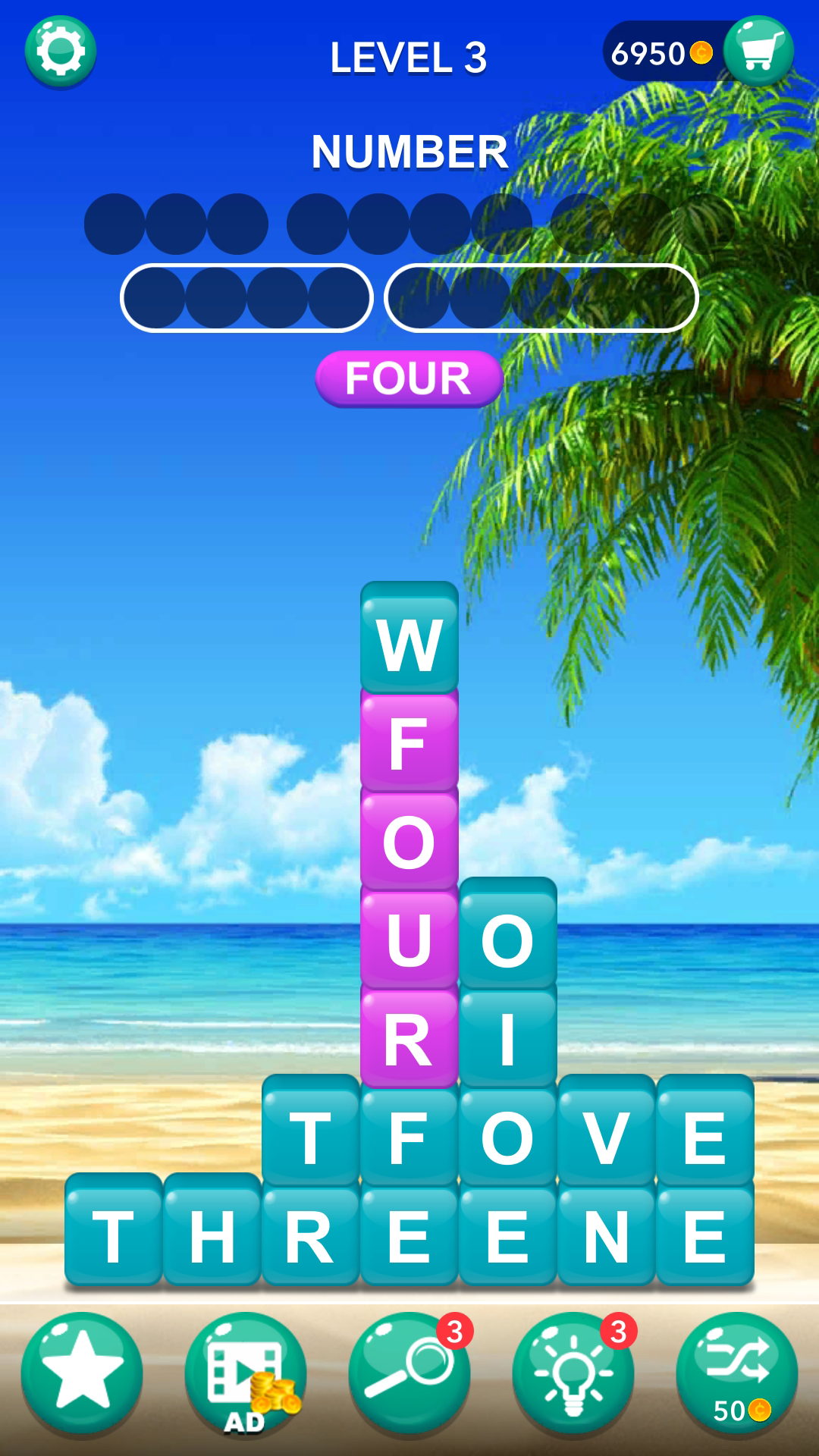 اسکرین شات 1 بازی Word Tiles :Hidden Word Search