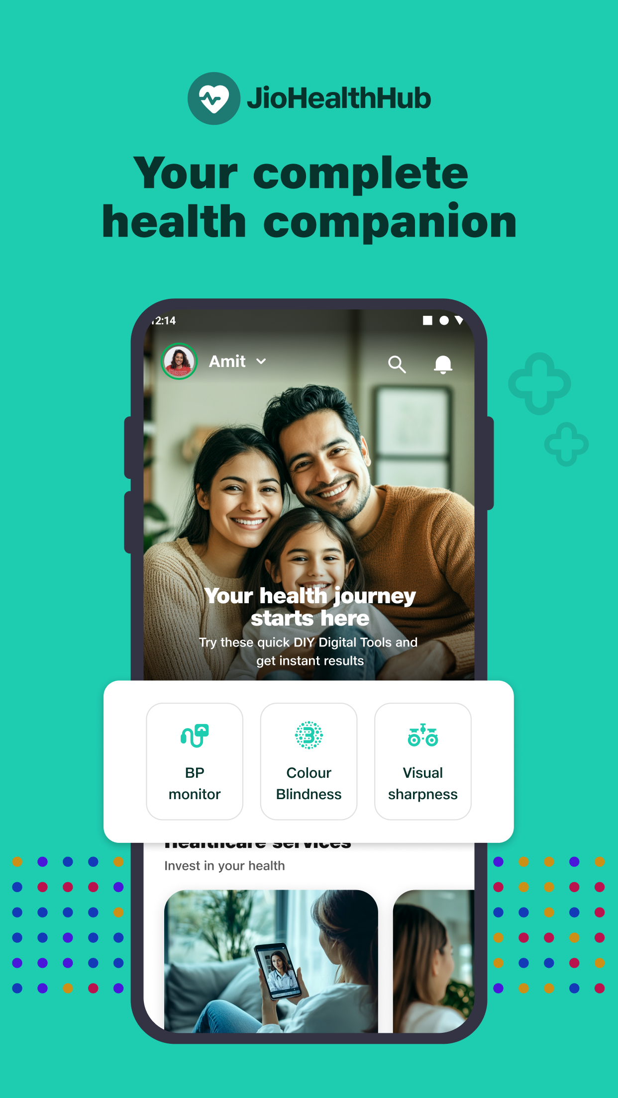 اسکرین شات 1 برنامه JioHealthHub