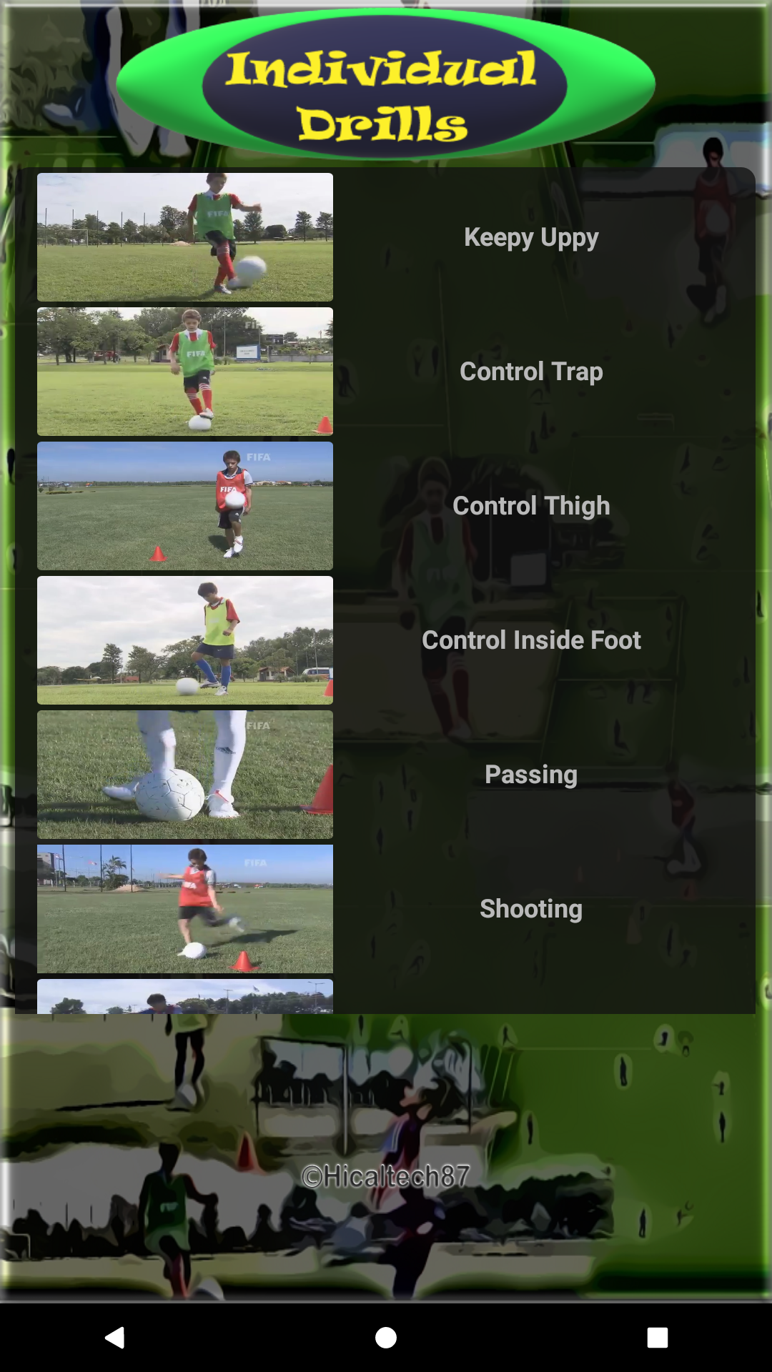 اسکرین شات 2 برنامه Soccer Drills