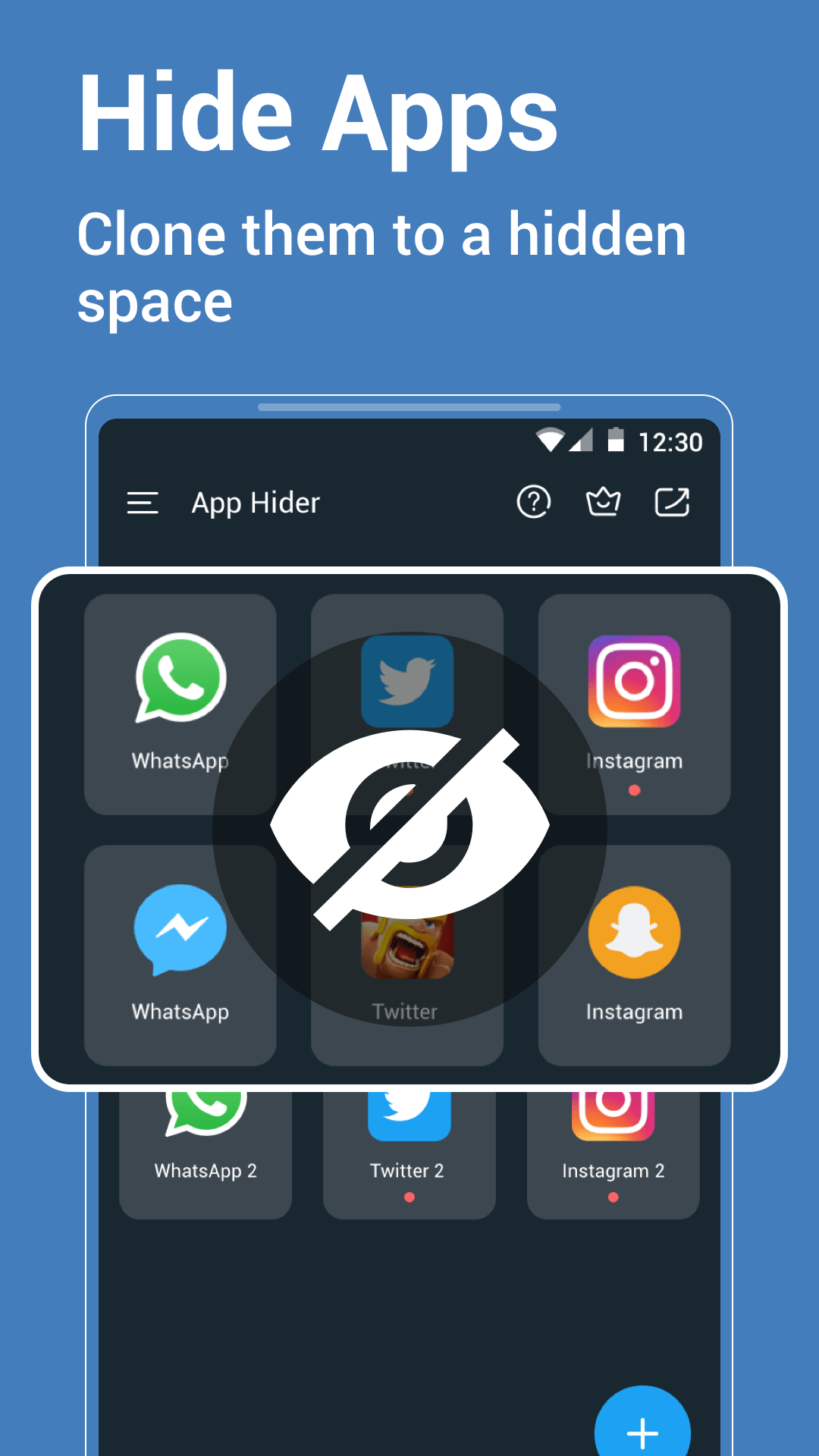 اسکرین شات 1 برنامه App Hider: Hide Apps