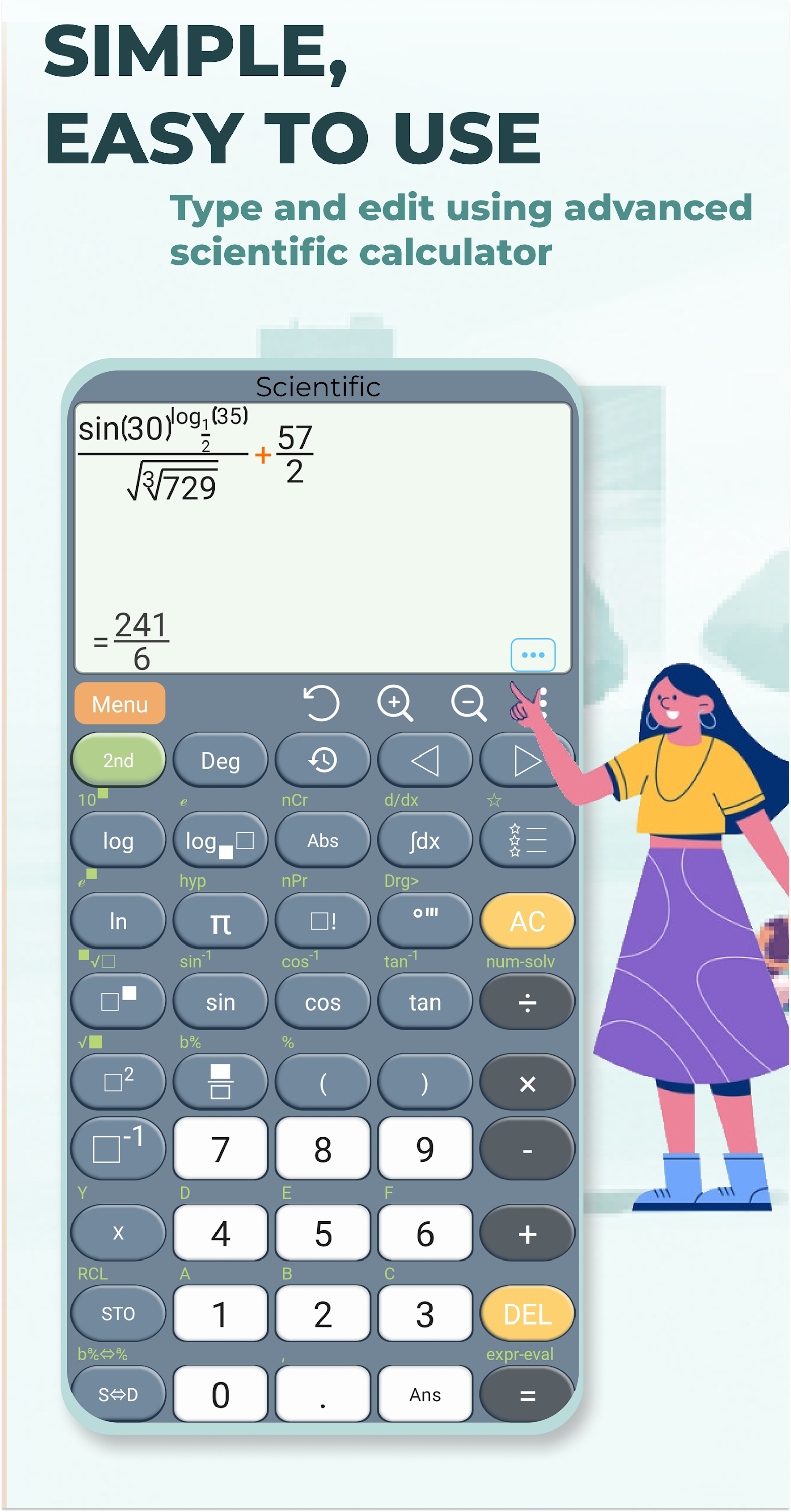 اسکرین شات 1 برنامه Scientific Calculator He-36X