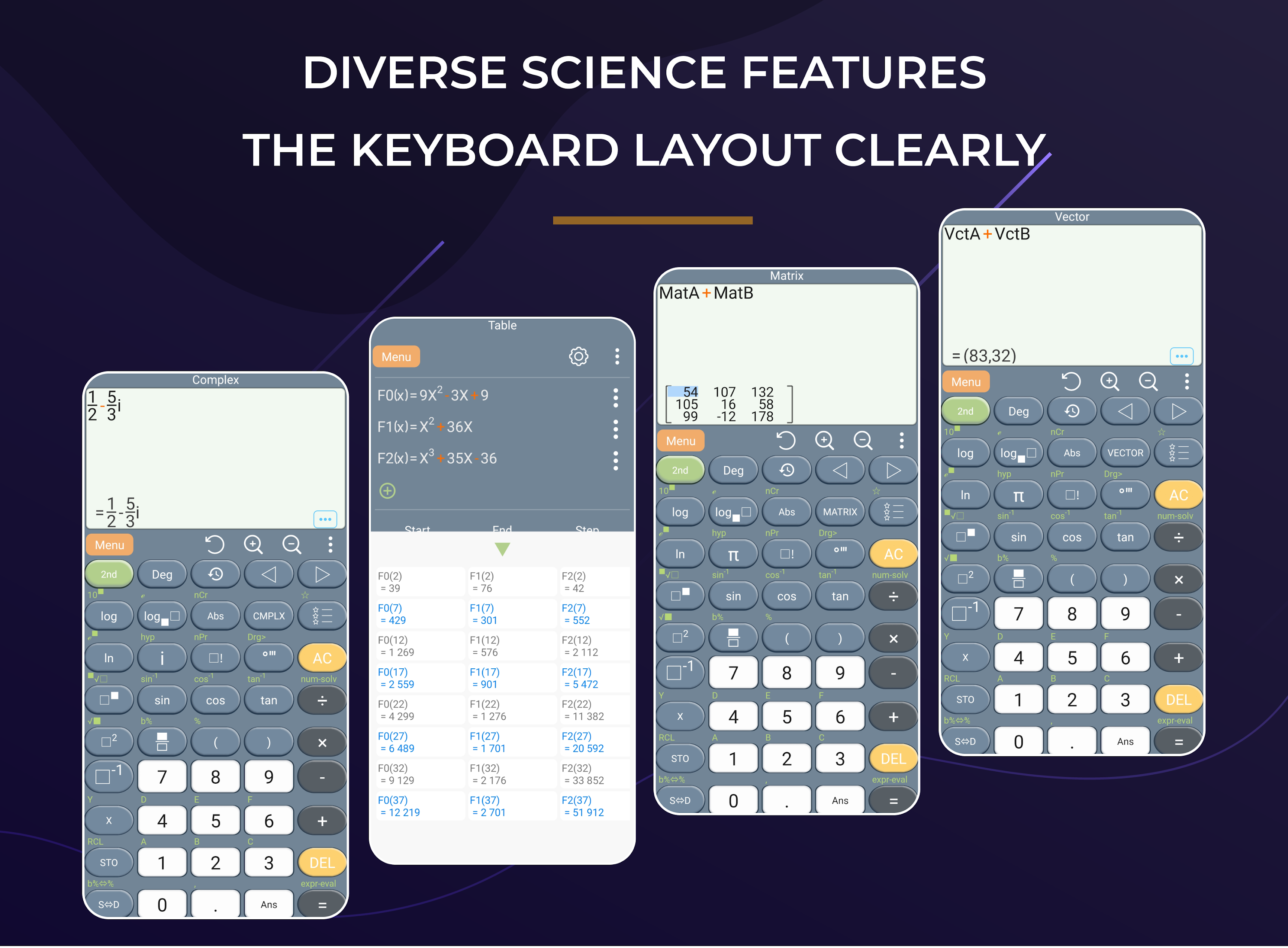 اسکرین شات 5 برنامه Scientific Calculator He-36X