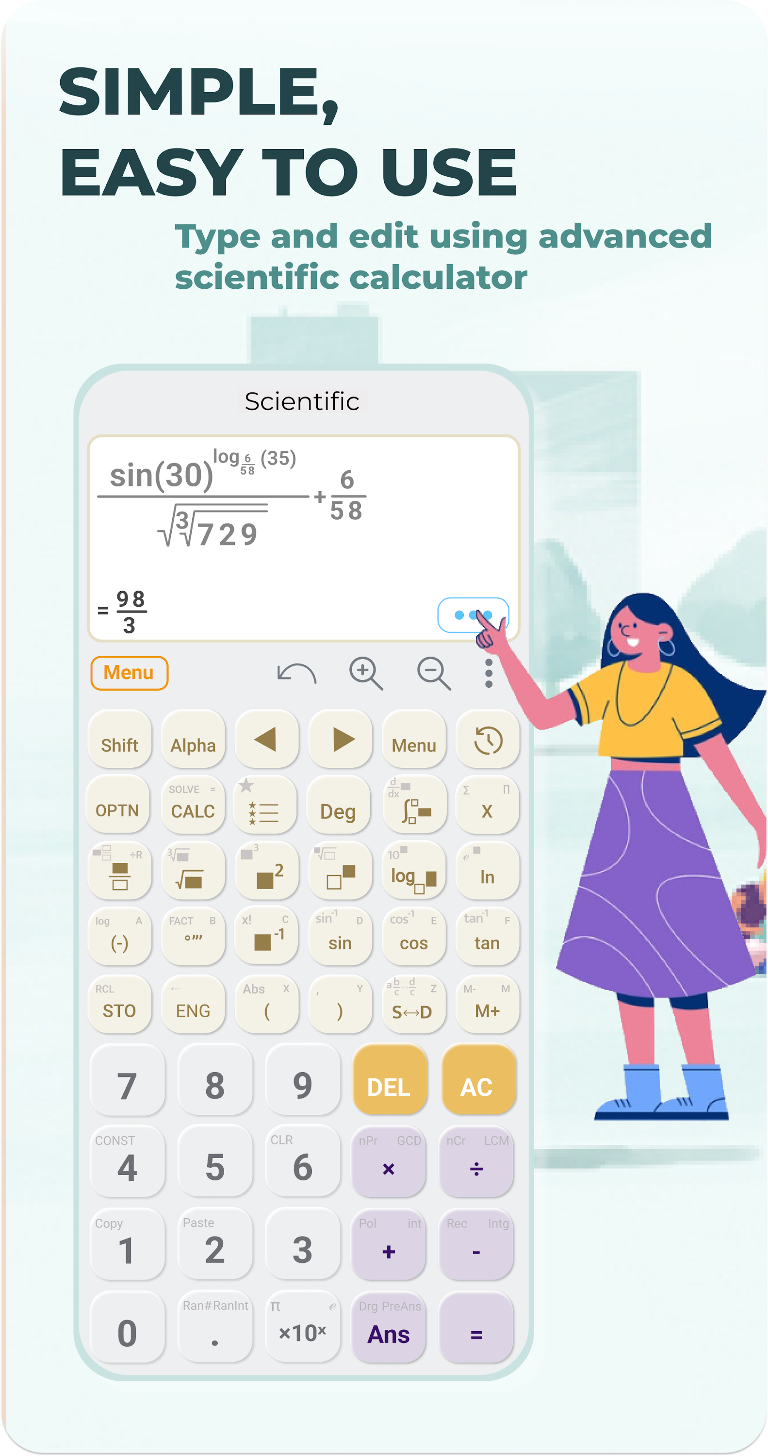 اسکرین شات 1 برنامه Scientific Calculator He-580