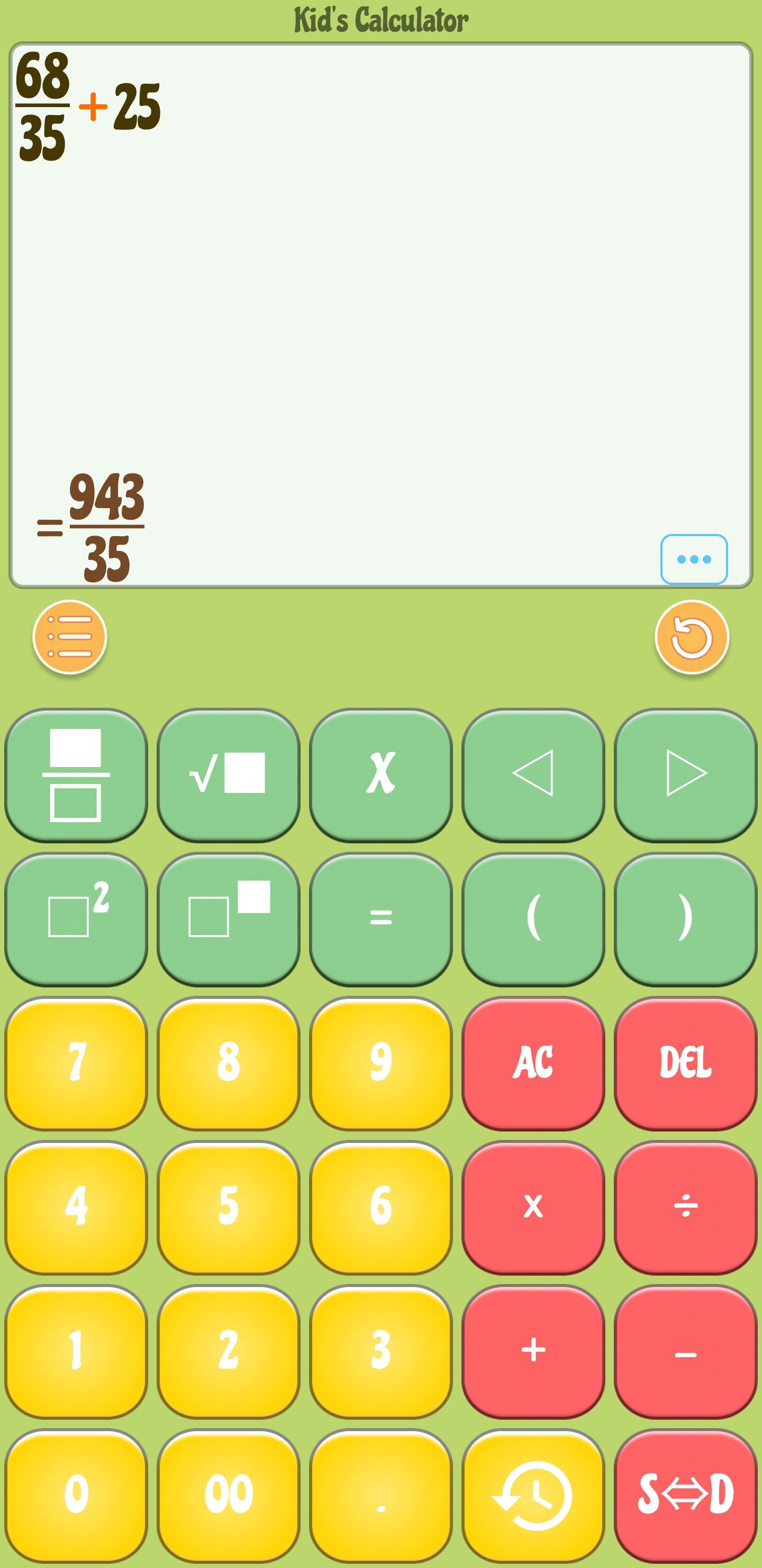 اسکرین شات 1 برنامه Calculator For Kids