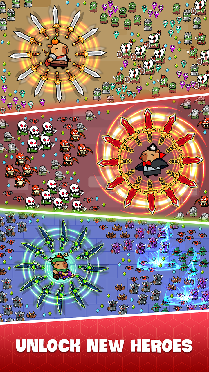 اسکرین شات 2 بازی Capybara.io: Battle Survivor