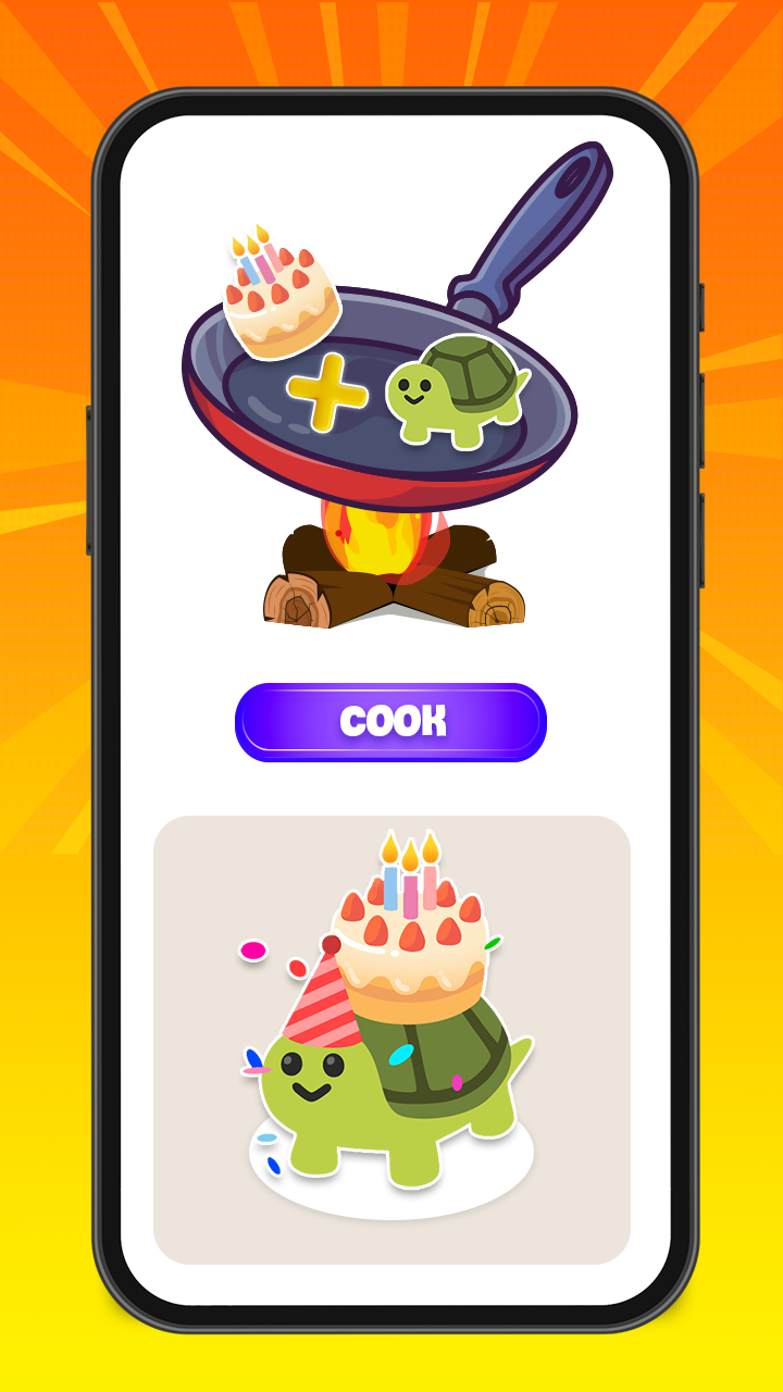 اسکرین شات 3 بازی Emoji Merge Kitchen: Fun Moji