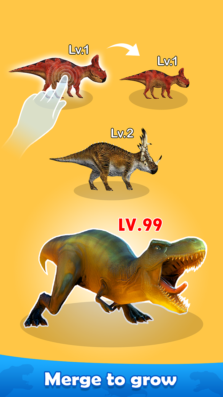 اسکرین شات 2 بازی Dino Evolution: Dinosaur Merge