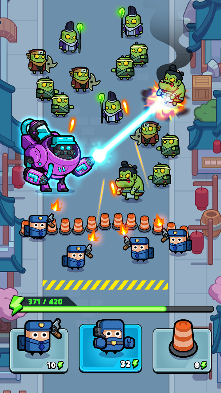 اسکرین شات 2 بازی Alien Fight: Police vs Zombie