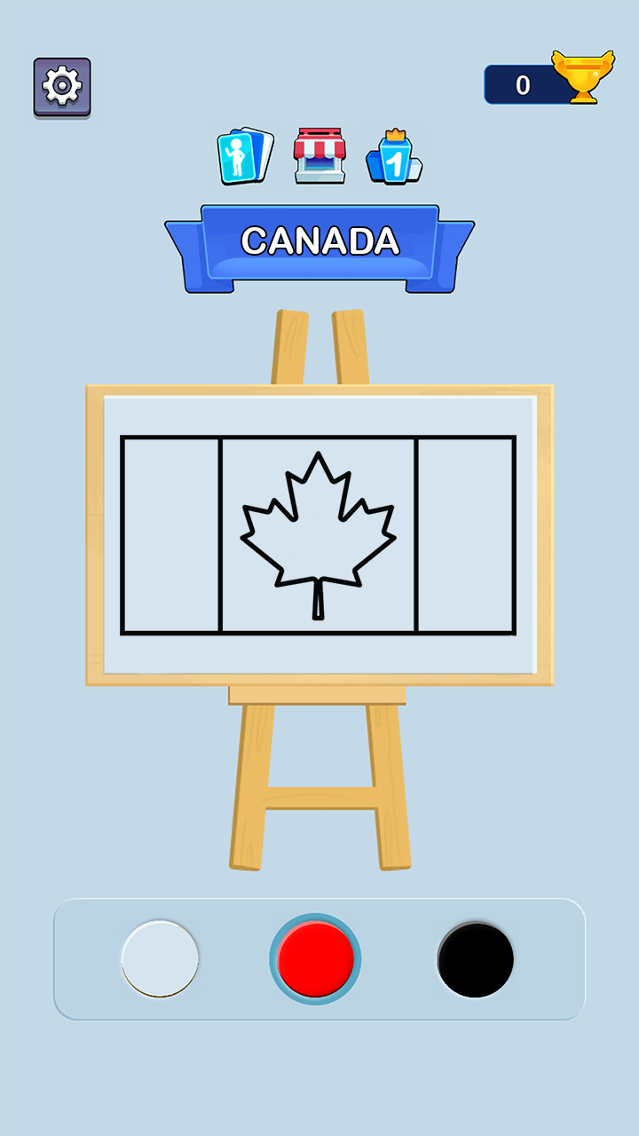 اسکرین شات 1 بازی Draw The Flag: Geo Coloring