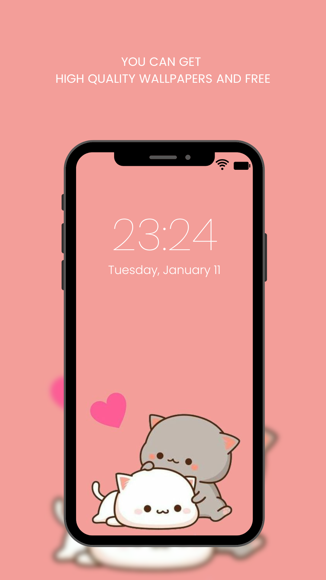 اسکرین شات 1 برنامه Cute Kawaii Wallpaper HD