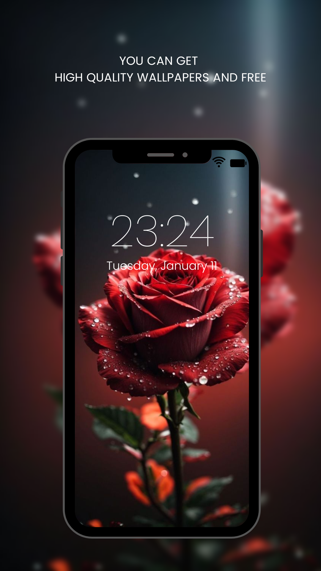 اسکرین شات 6 برنامه Red Rose Wallpapers Flowers
