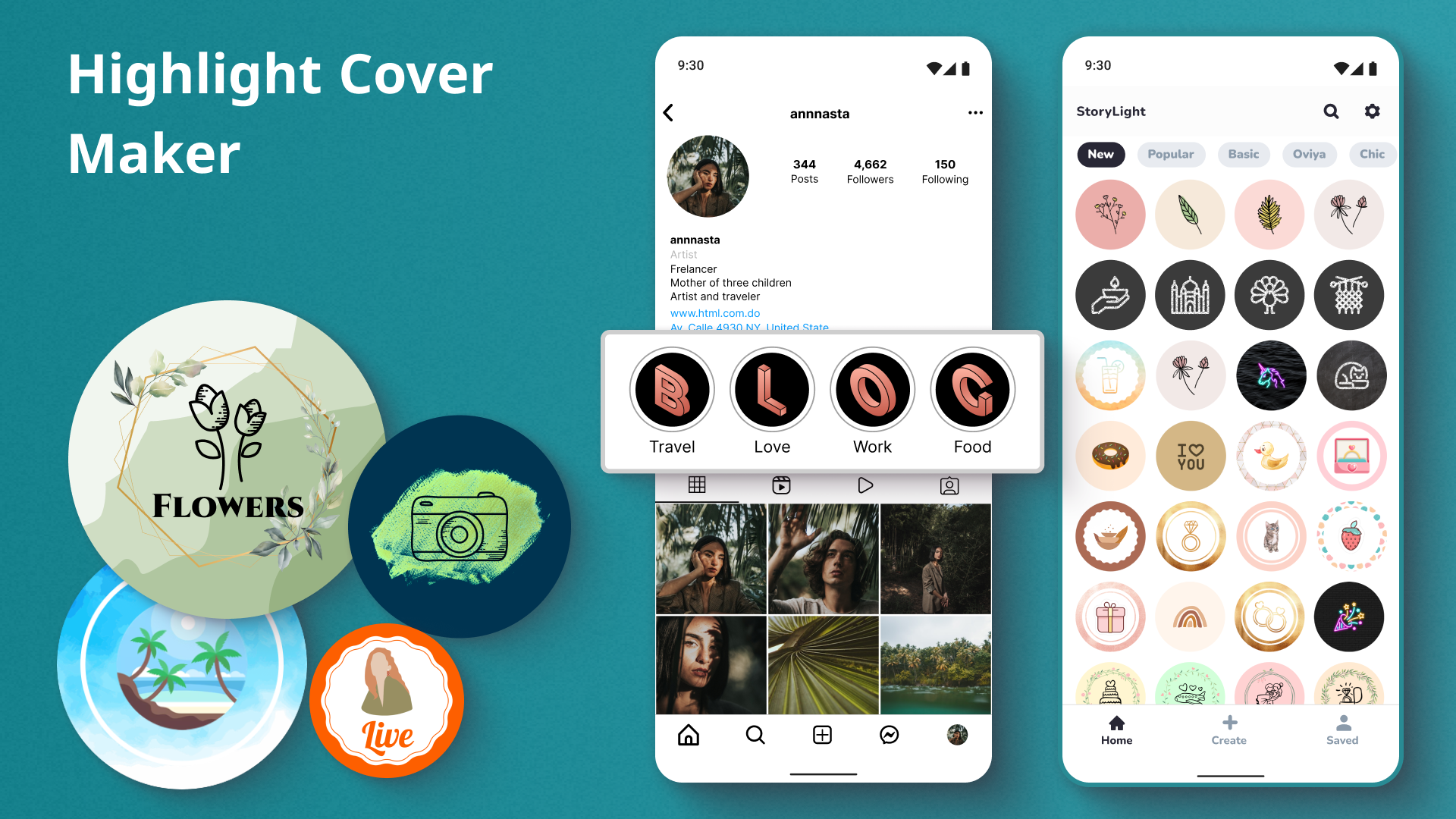 اسکرین شات 1 برنامه Highlight Cover Maker for IG