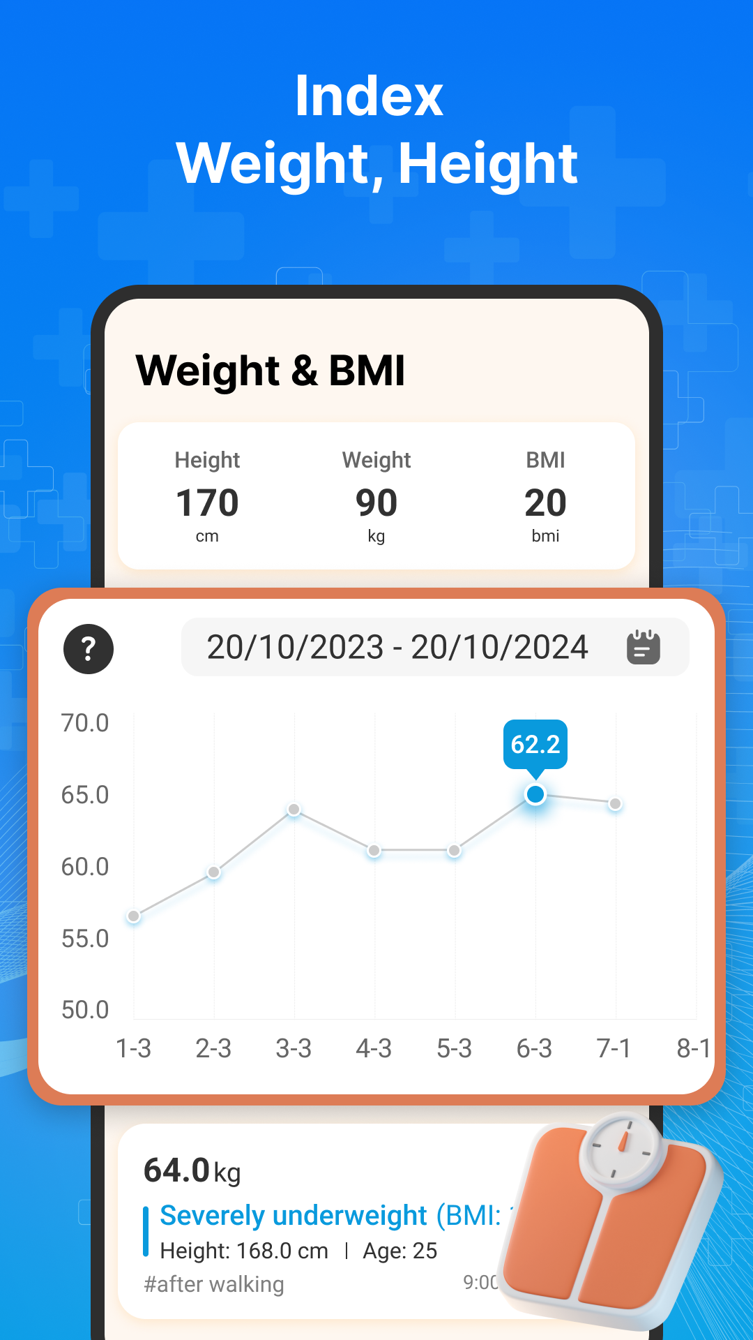 اسکرین شات 7 برنامه Blood pressure - Weight, BMI