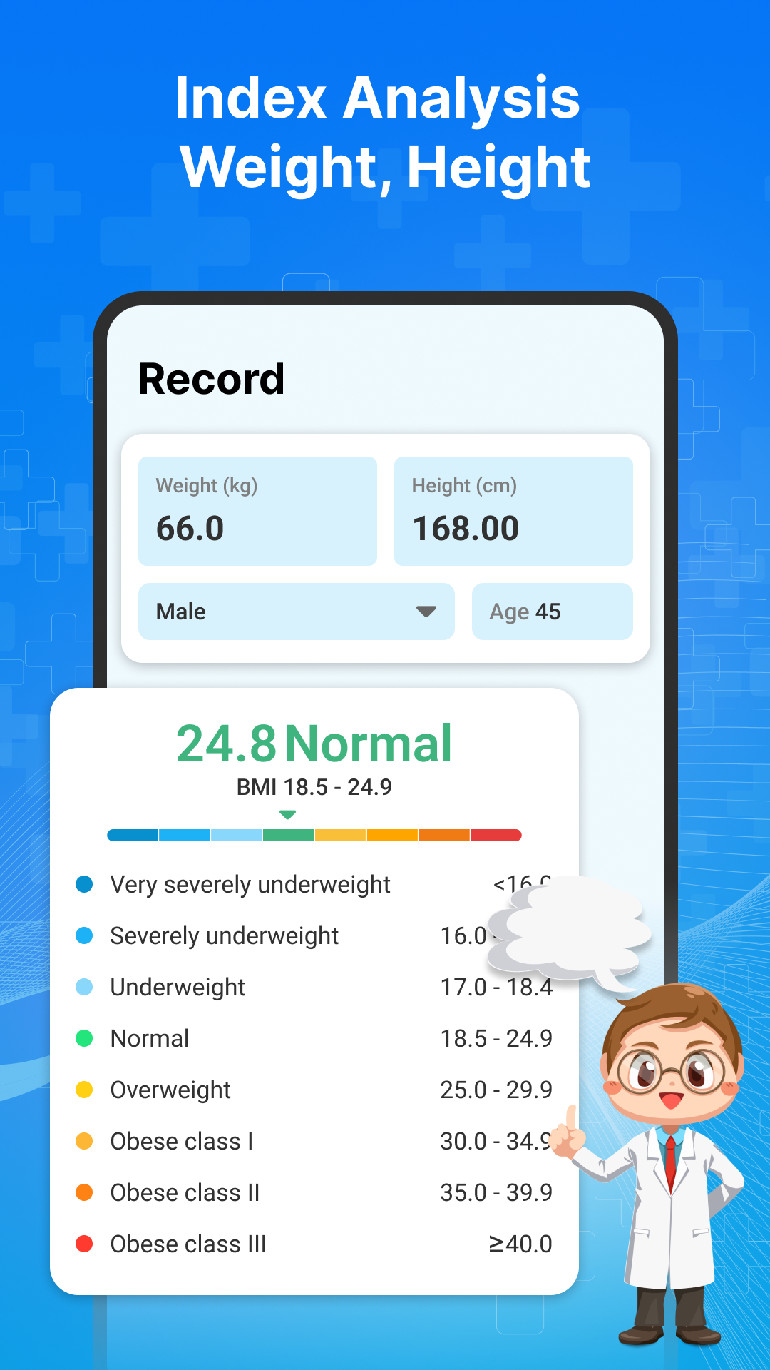 اسکرین شات 4 برنامه Blood pressure - Weight, BMI