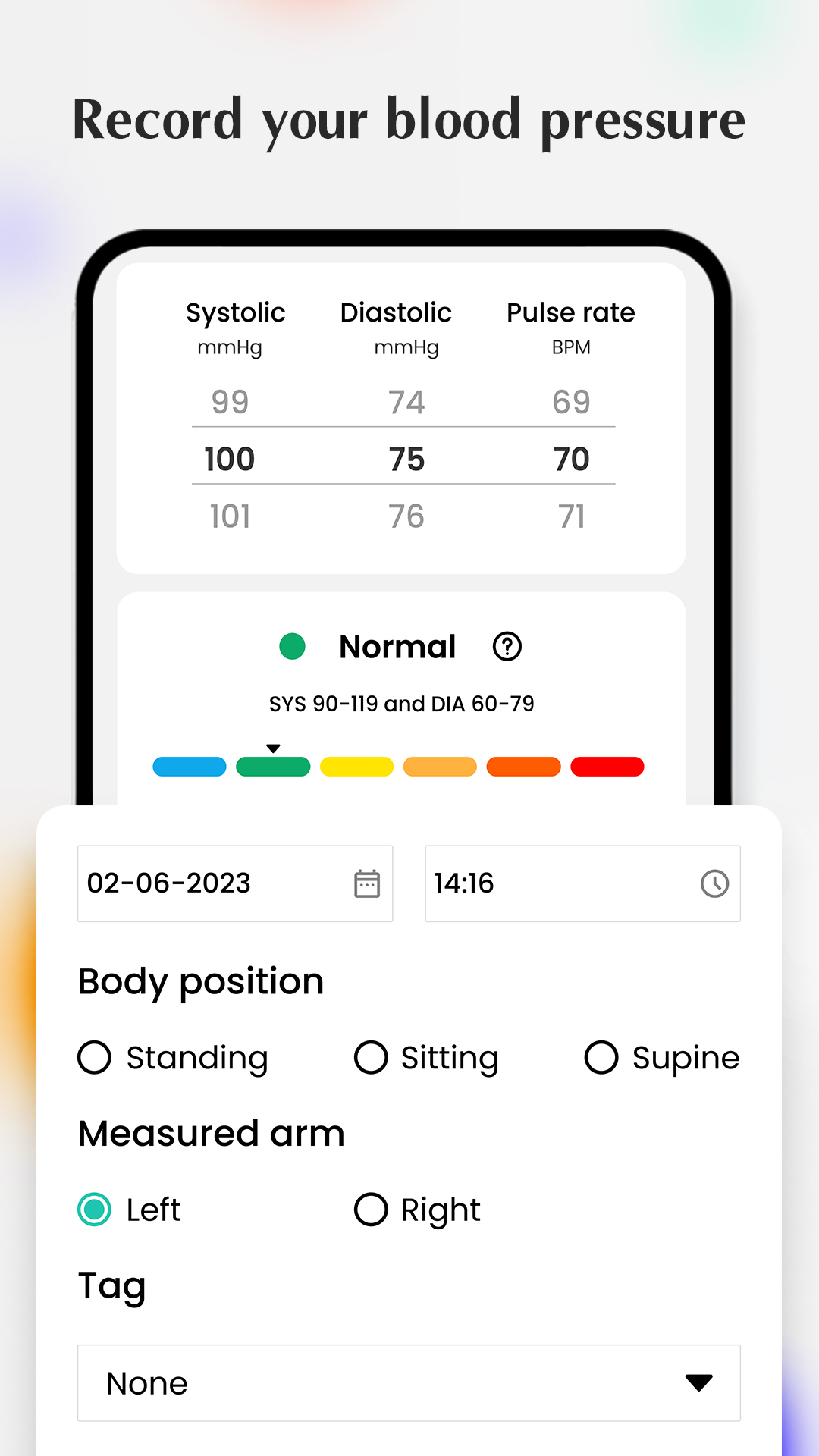 اسکرین شات 1 برنامه Blood pressure - Heart rate